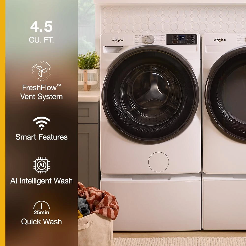 4.5 cu. ft. Smart Front Load ENERGY STAR® Washer with FreshFlow™ Vent System view 11