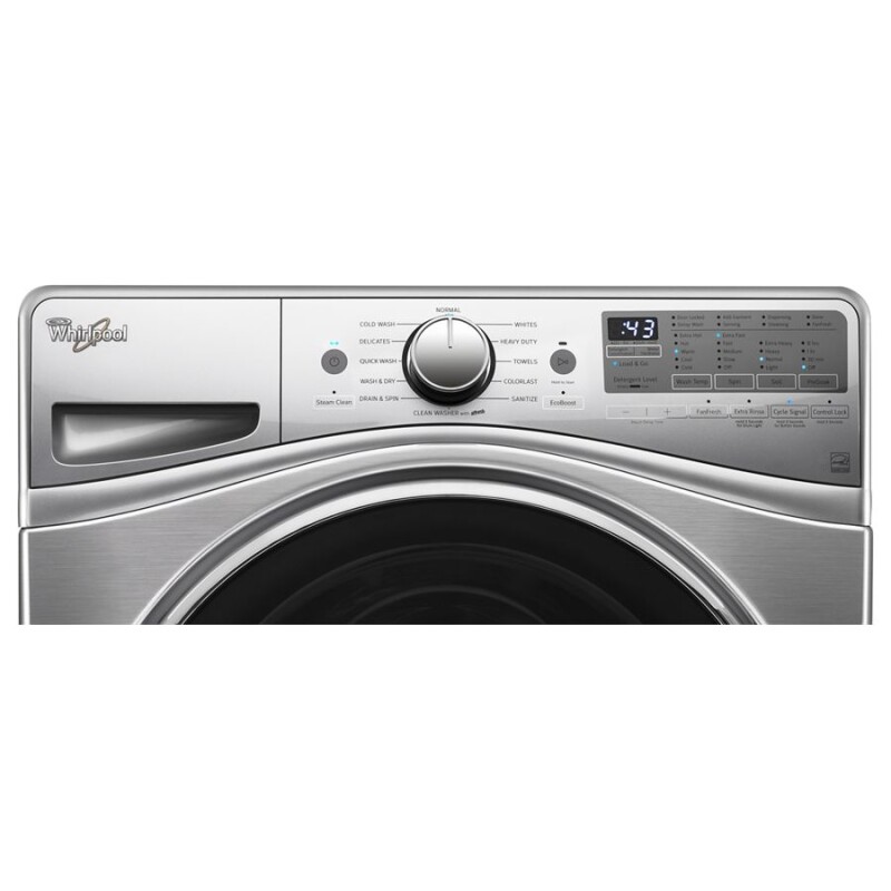 Whirlpool 4.5 cu.ft Front Load Washer with Load & Go , 12 cycles Diamond Steel WFW92HEFU Picture 1