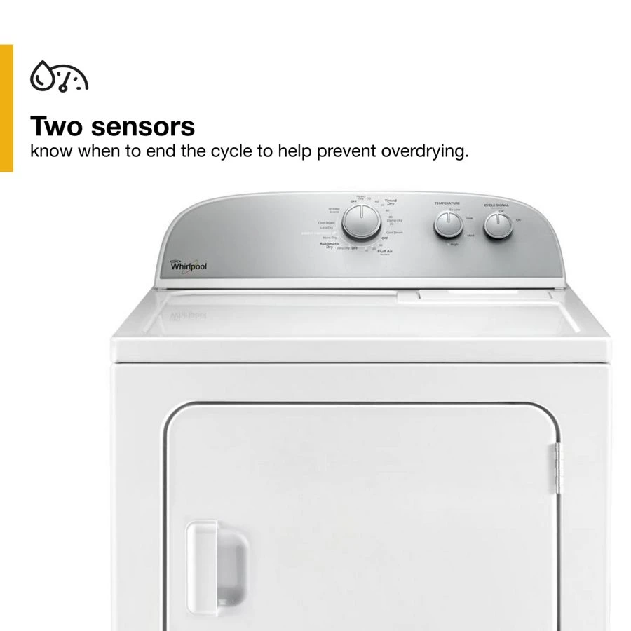 5.9 cu.ft Top Load Gas Dryer with AutoDry™ Drying System WGD4985EW, product image 5 of 8