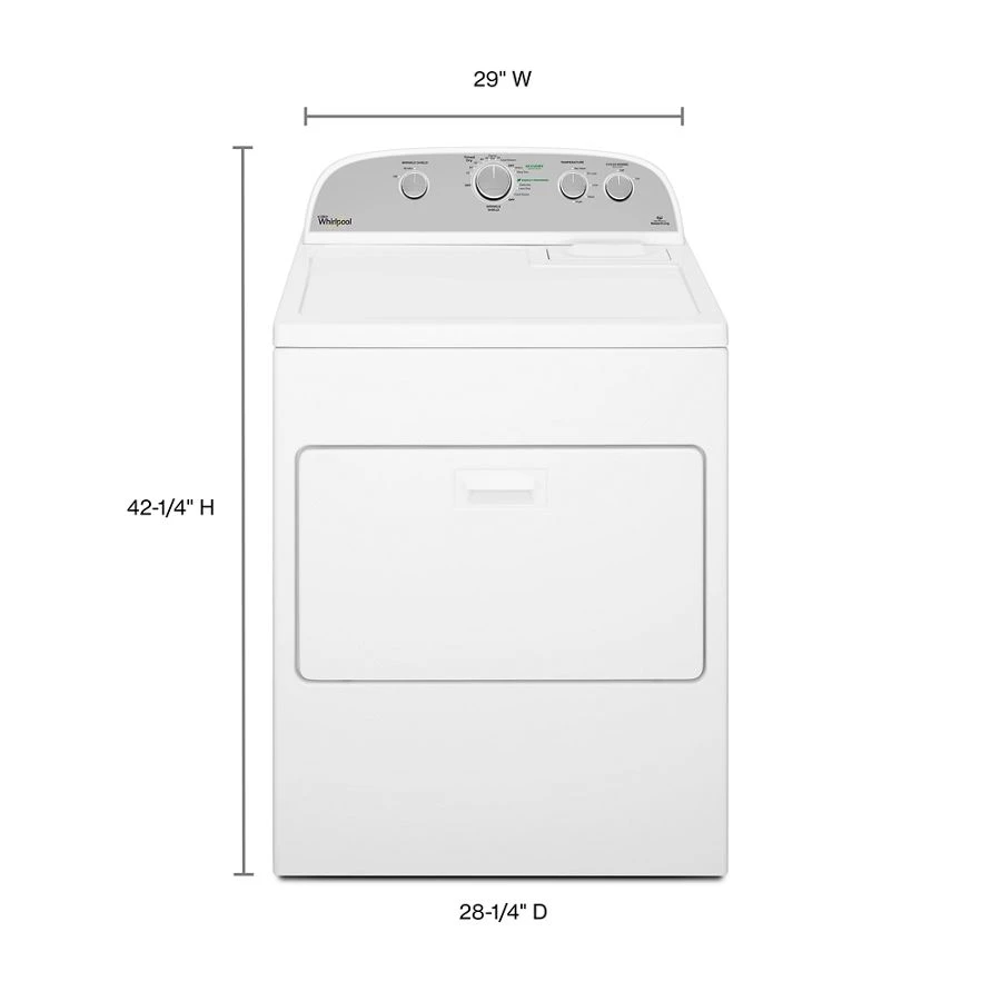 7.0 cu.ft Top Load Gas Dryer with Wrinkle Shield™ Plus WGD5000DW, product image 5 of 5
