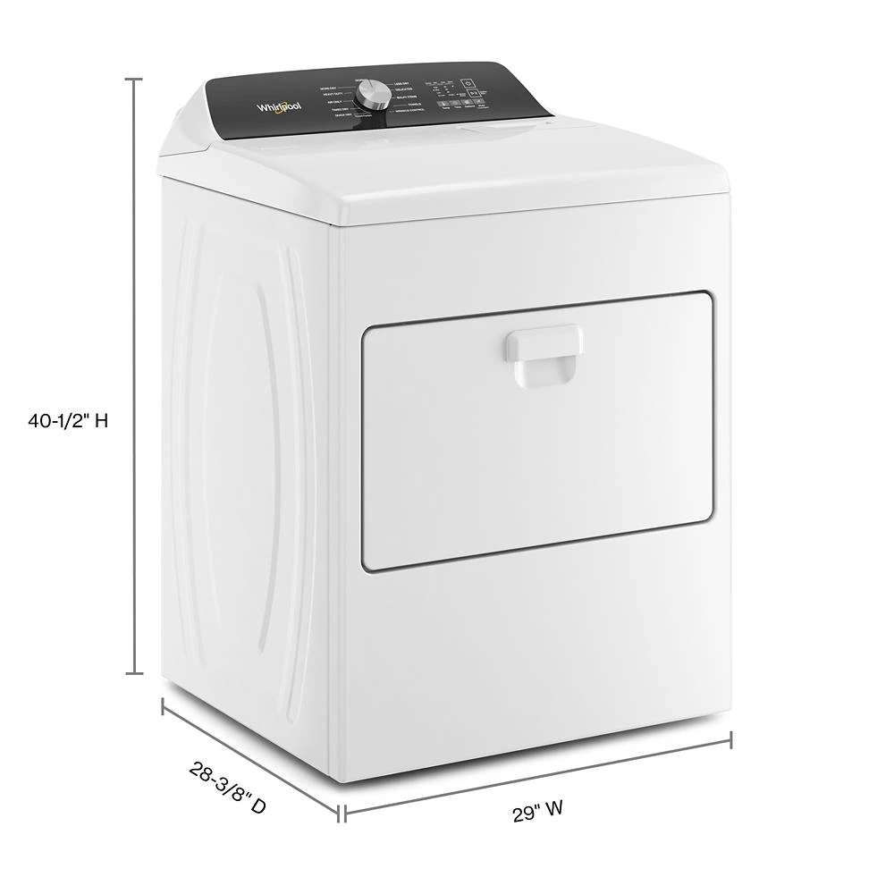 7.0 Cu. Ft. Long Vent Gas Moisture Sensing Dryer WGD500RLW