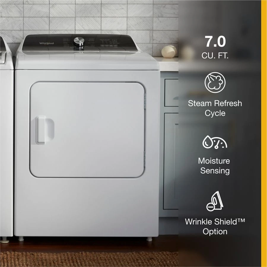7.0 Cu. Ft. Top Load Gas Moisture Sensing Dryer with Steam view 4