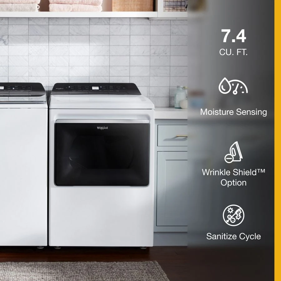 7.4 cu. ft. Top Load Gas Dryer with Intuitive Controls WGD5100HW