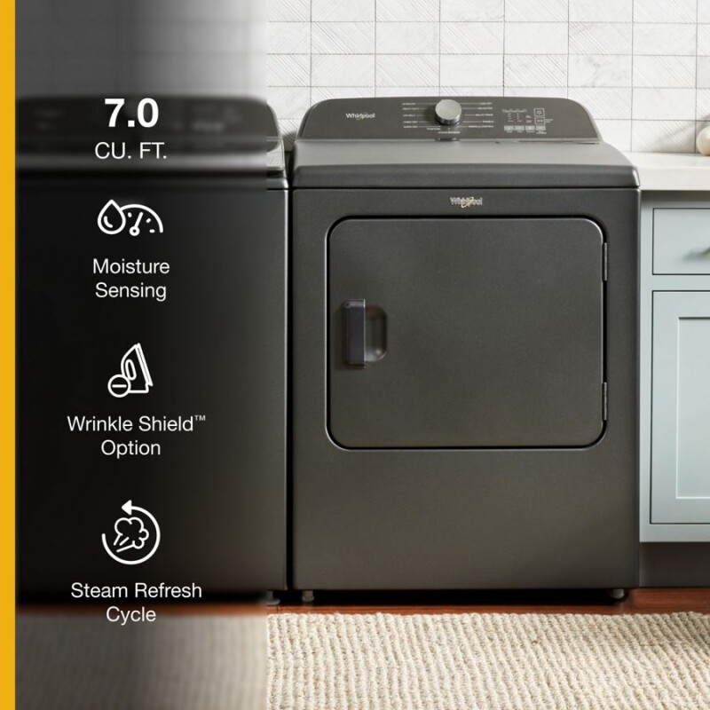 7.0 Cu. Ft. Top Load Gas Dryer with Moisture Sensor WGD6150PB