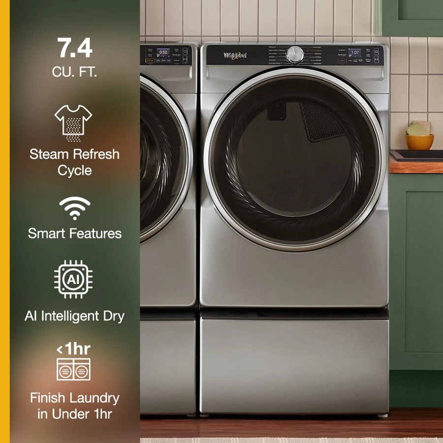 7.4 cu. ft. Smart Front Load ENERGY STAR® Gas Dryer with Steam Capabilities view 15