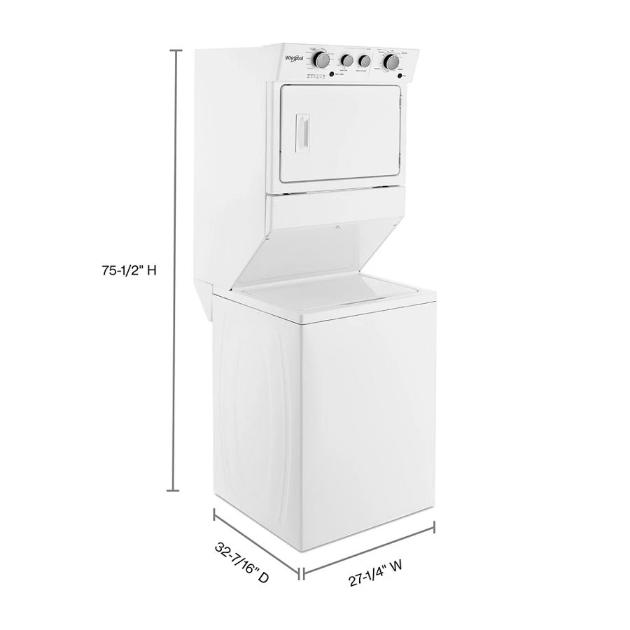 3.5 cu.ft Gas Stacked Laundry Center 9 Wash cycles and AutoDry™ view 6