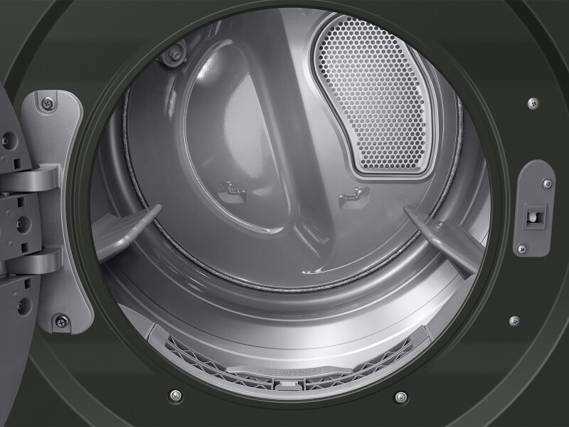 Bespoke 5.3 cu. ft. AI Laundry Hub™ Ultra Capacity Single Unit Washer with AI OptiWash™ and 7.6 cu. ft. Electric Dryer in Satin Green WH53DBH700EFA3