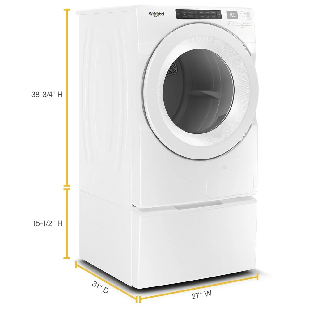 7.4 cu.ft Front Load Heat Pump Dryer with Intiutitive Touch Controls, Advanced Moisture Sensing view 21