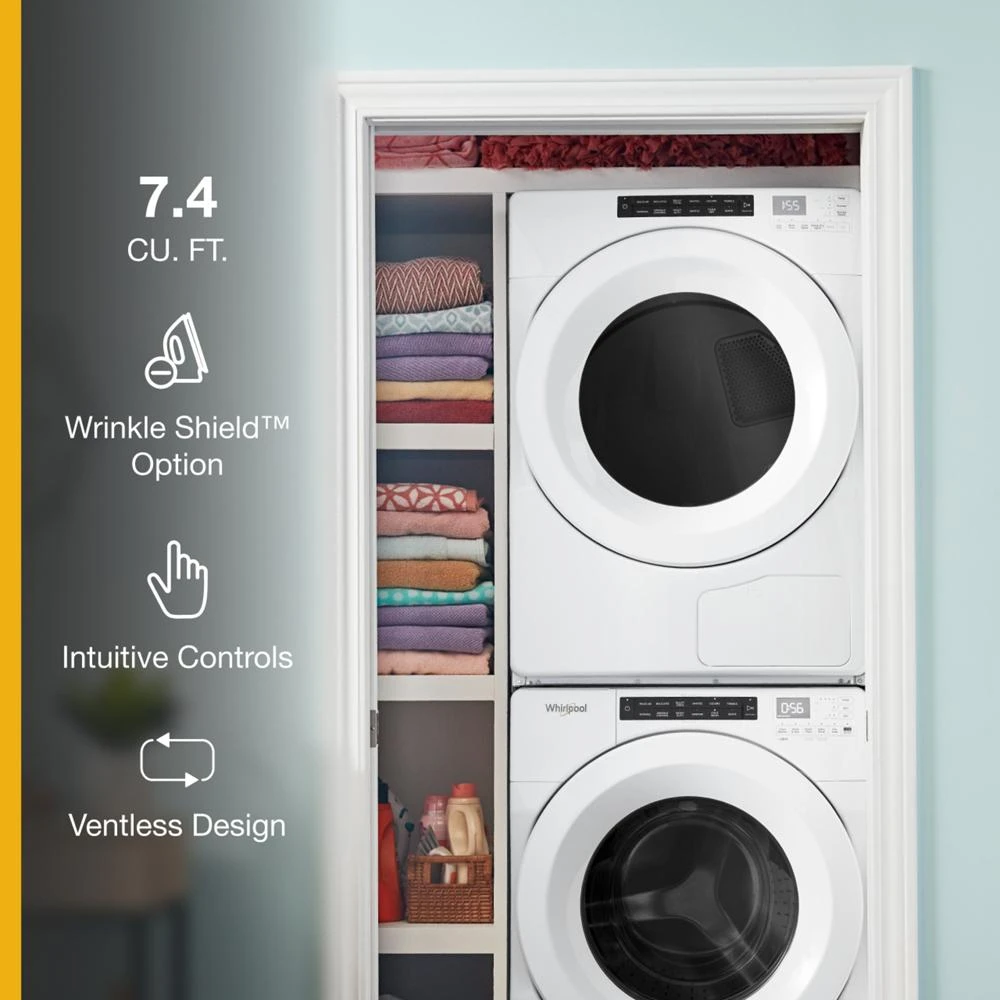 7.4 cu.ft Front Load Heat Pump Dryer with Intiutitive Touch Controls, Advanced Moisture Sensing view 11