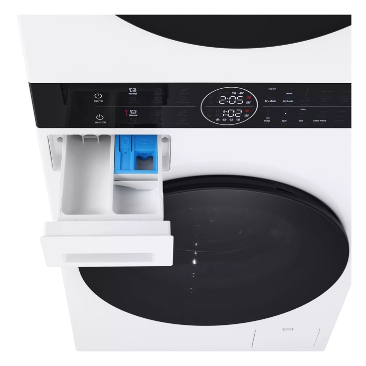 Compact Single Unit LG WashTower™ with Center Control™ 2.4 cu.ft. Front Load Washer and 4.2 cu.ft. Electric Ventless HeatPump™ Dryer view 9