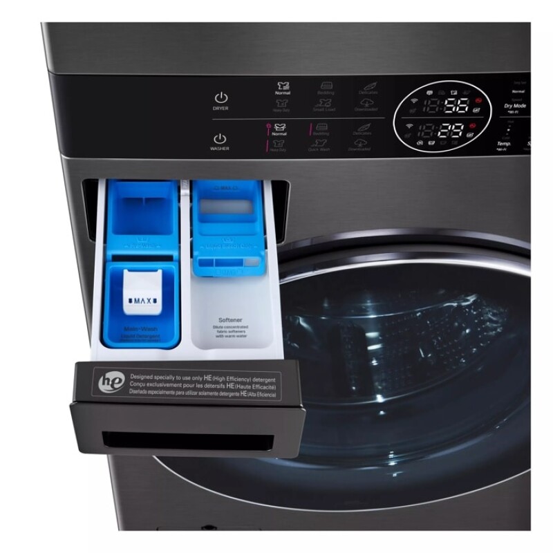 Single Unit LG WashTower™ with Center Control™ 5.0 cu. ft. Front Load Washer and 7.8 cu. ft. Electric Ventless Heat Pump Dryer view 10