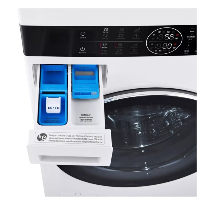 Single Unit LG WashTower™ with Center Control™ 5.0 cu. ft. Front Load Washer and 7.8 cu. ft. Electric Ventless Heat Pump Dryer view 9