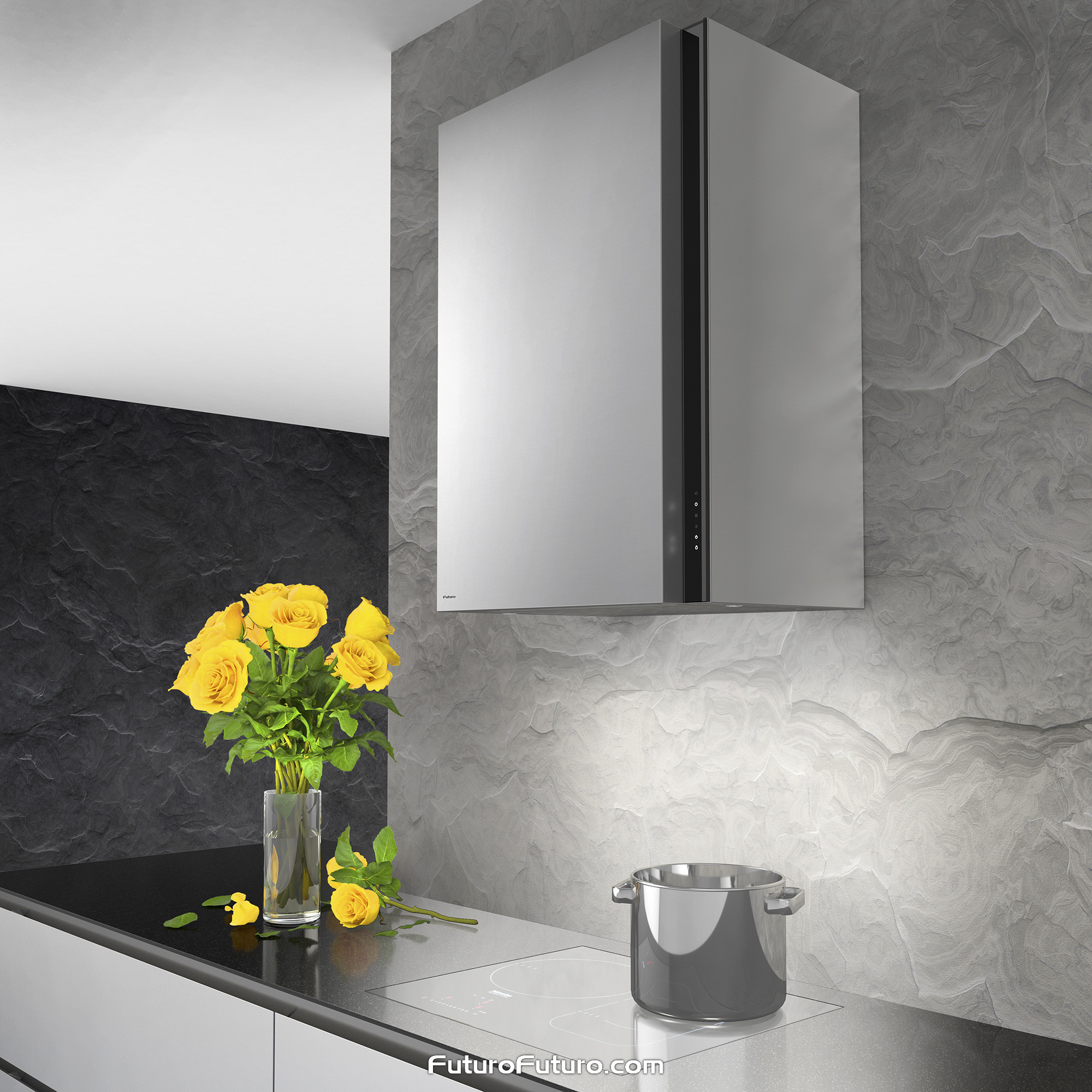 24″ Torre Black Wall Range Hood WL24TORREBLK
