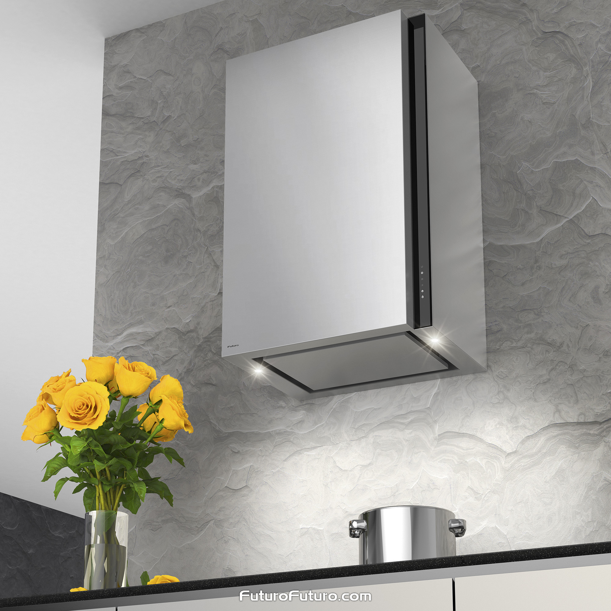 24″ Torre Black Wall Range Hood WL24TORREBLK