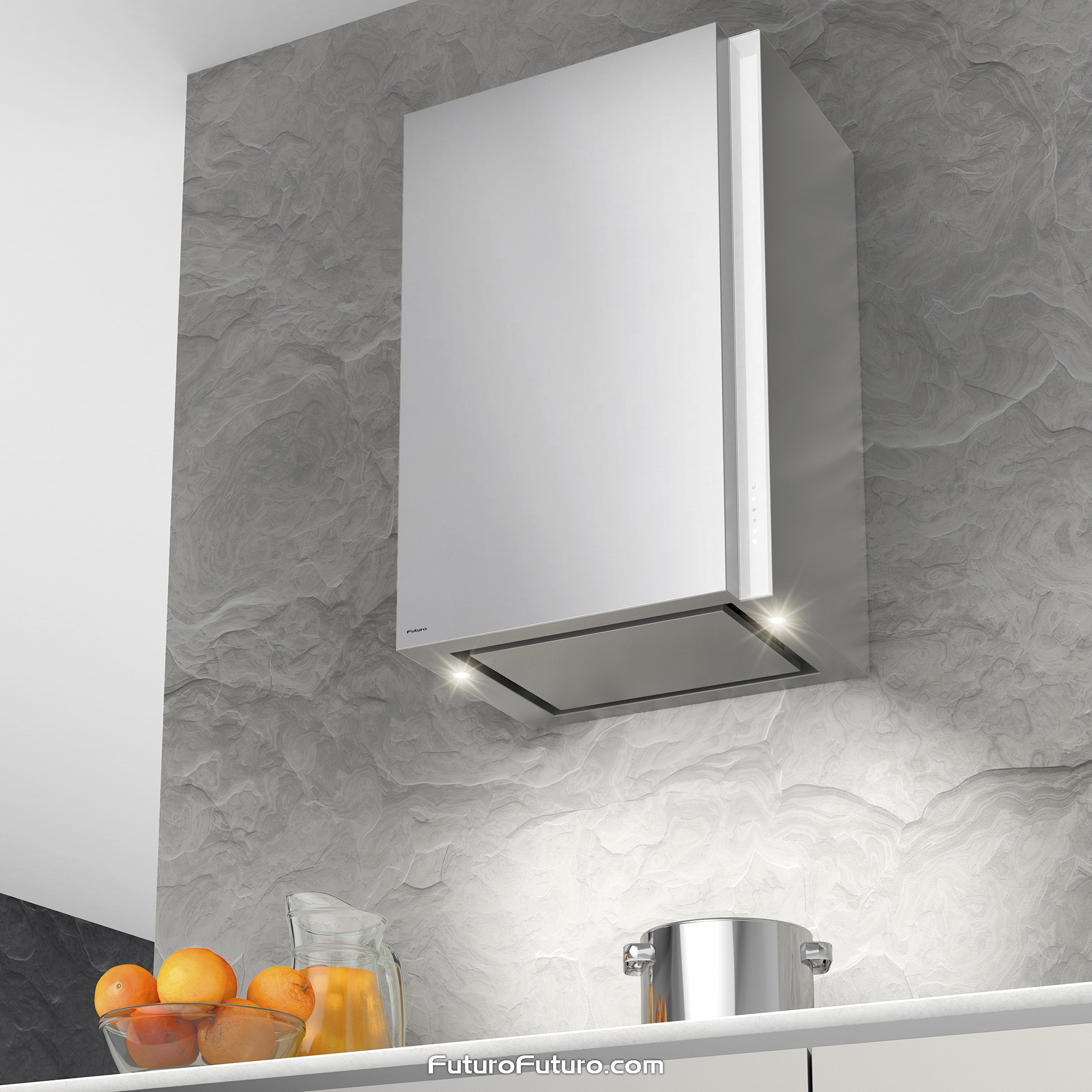 24″ Torre White Wall Range Hood WL24TORREWHT