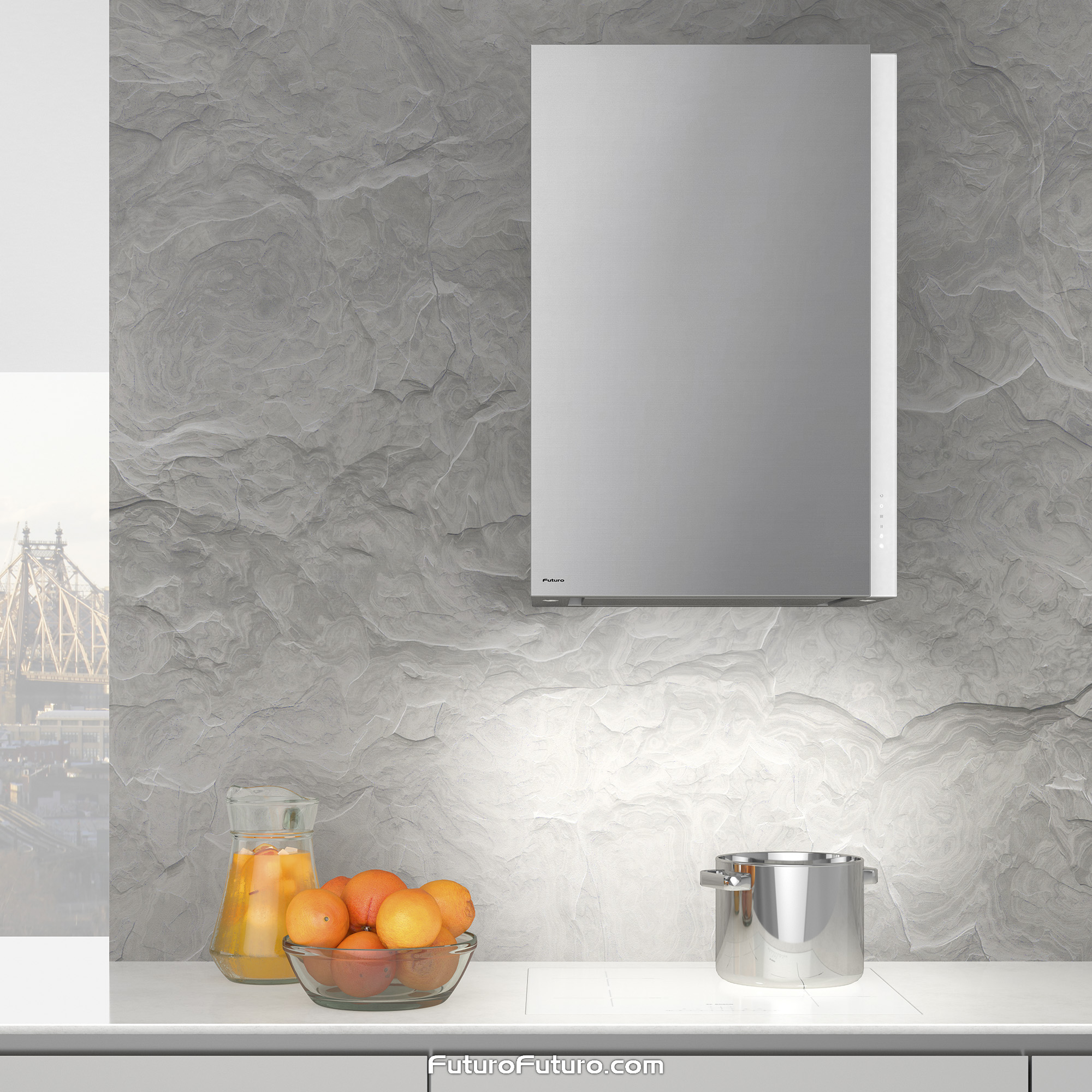 24″ Torre White Wall Range Hood WL24TORREWHT