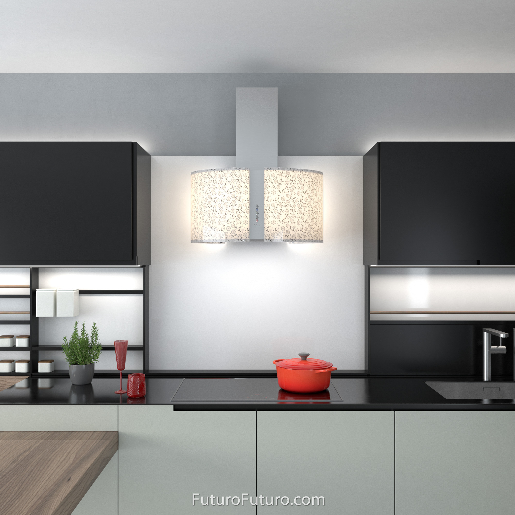 27″ Murano Mayflower LED Wall Range Hood WL27MURMAYFLOWERLED