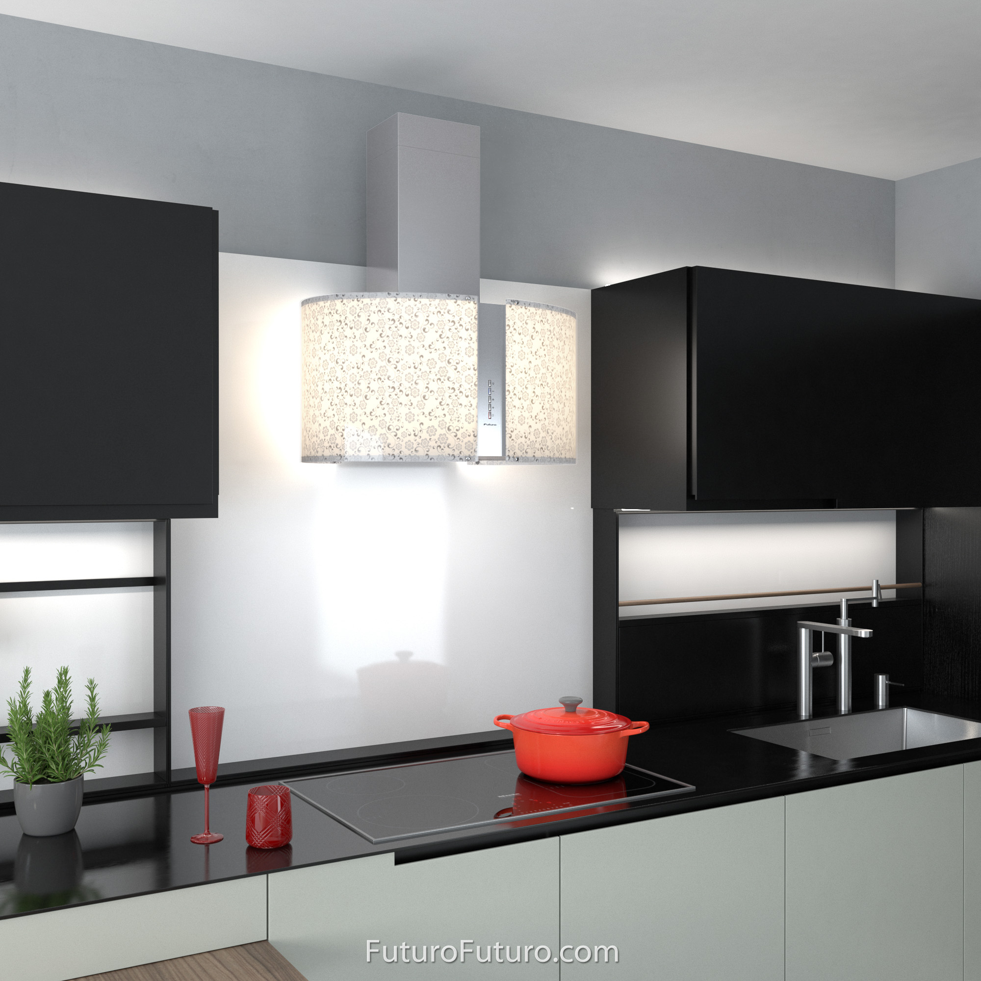 27″ Murano Mayflower LED Wall Range Hood WL27MURMAYFLOWERLED