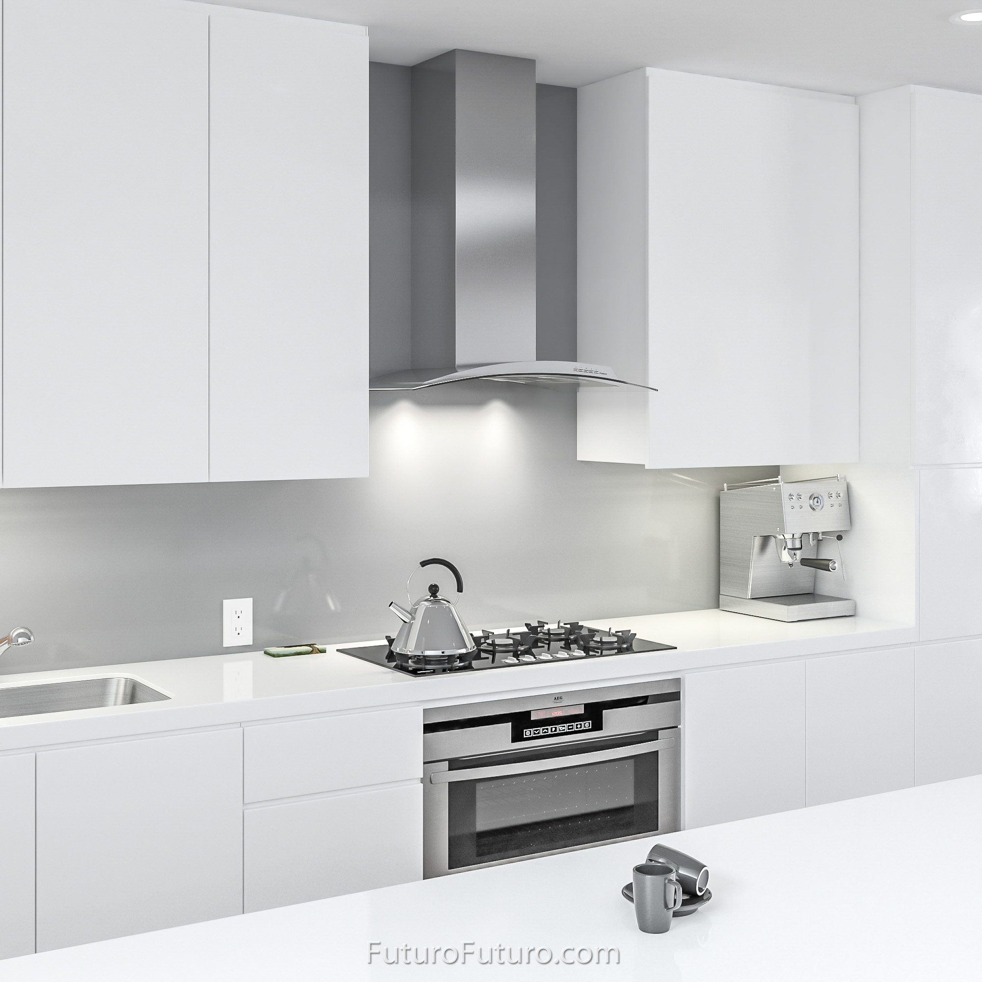30″ Acqualina Glass Wall Range Hood WL30ACQUAGLS