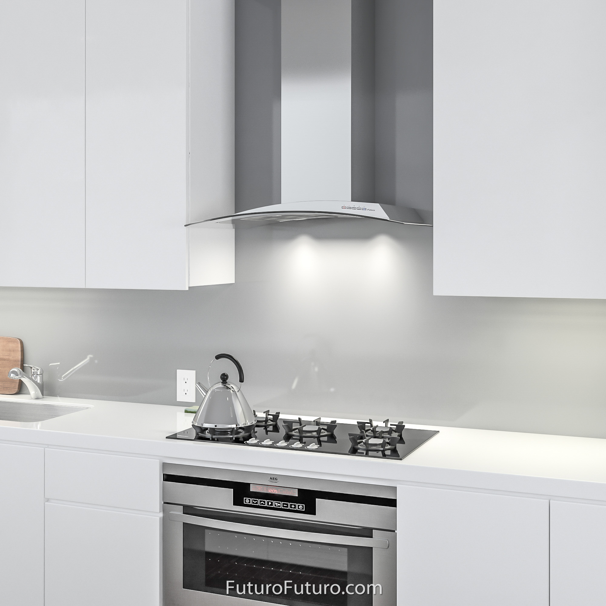 30″ Acqualina Glass Wall Range Hood WL30ACQUAGLS