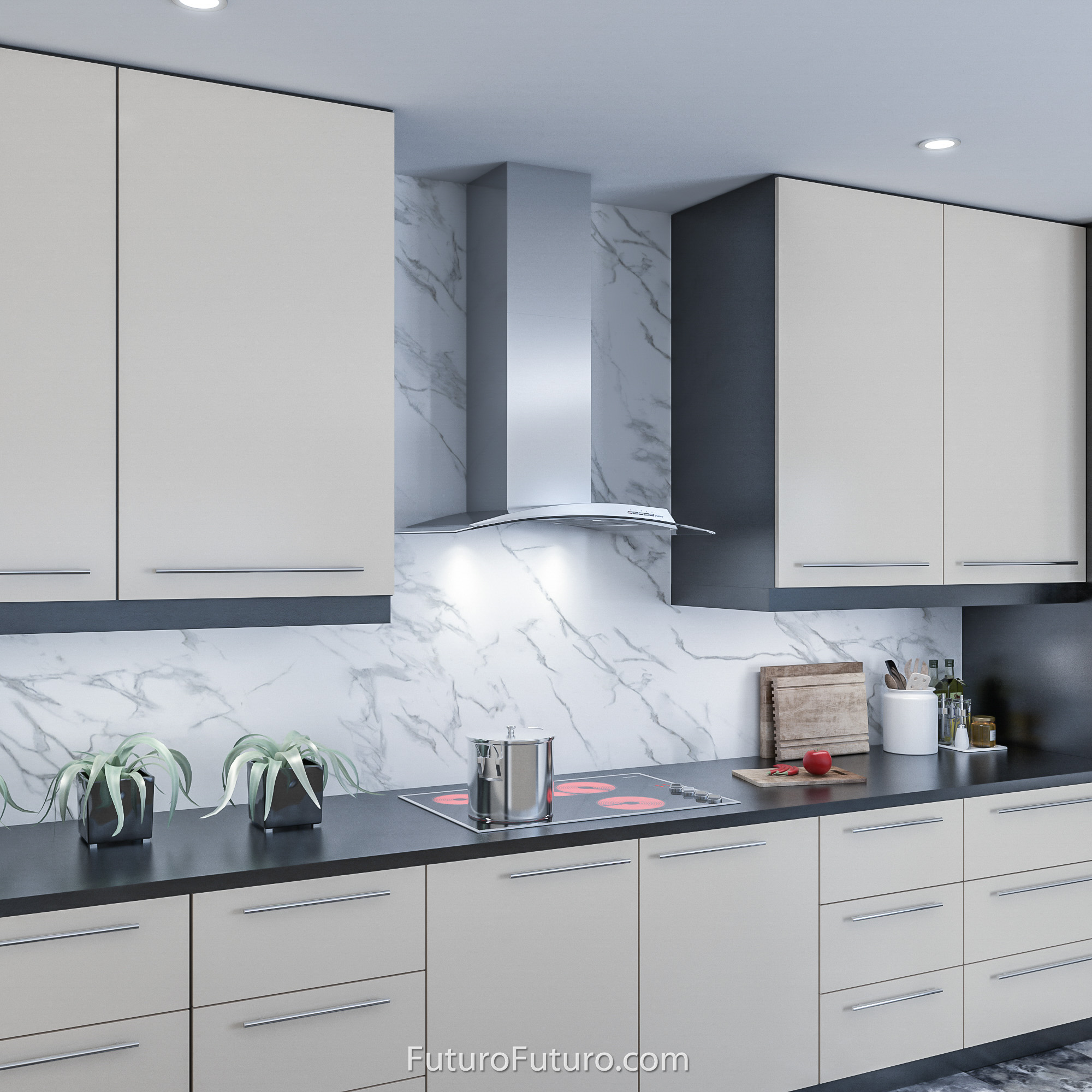 30″ Acqualina Glass Wall Range Hood WL30ACQUAGLS