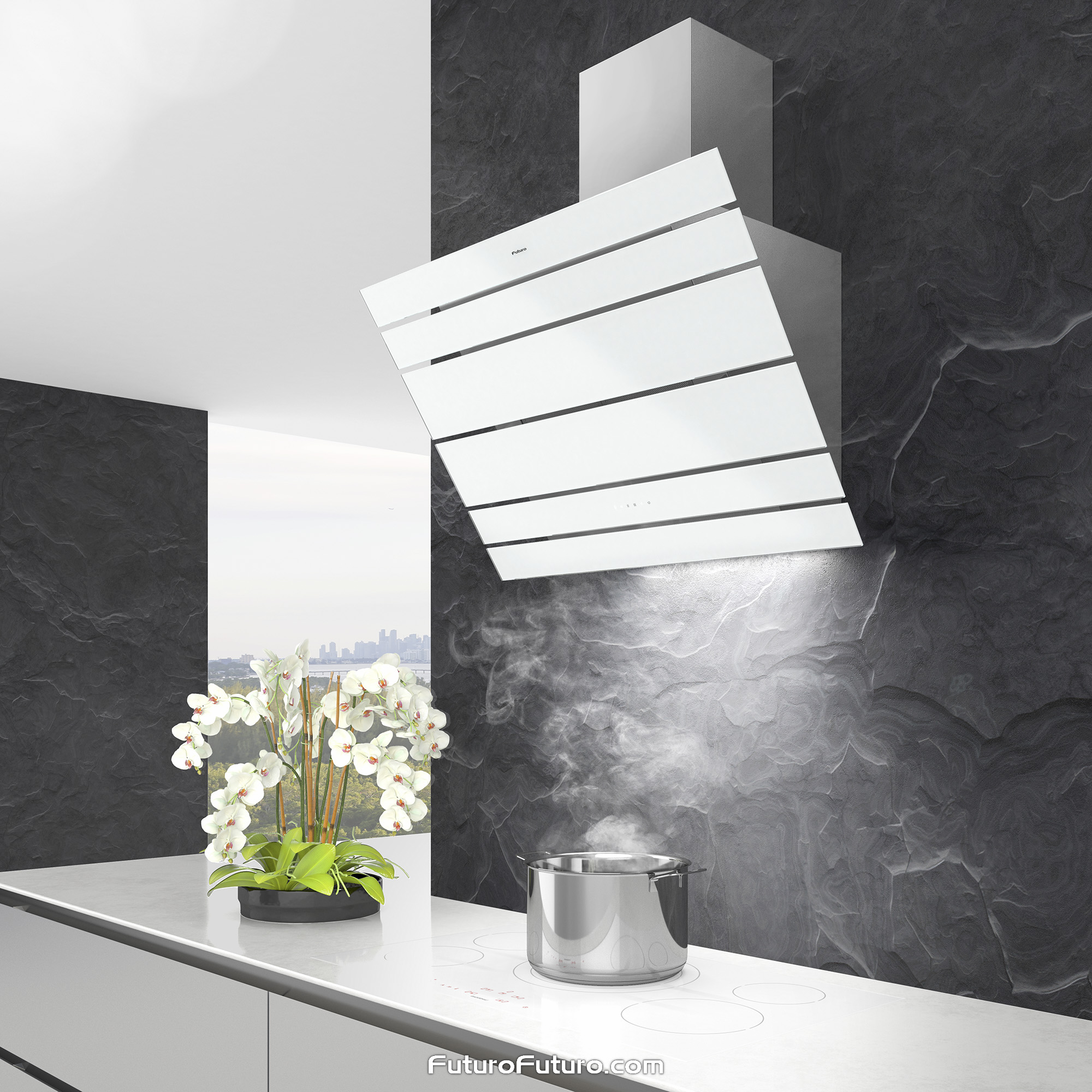 34″ Lester White Wall Range Hood WL34LESTERWHT