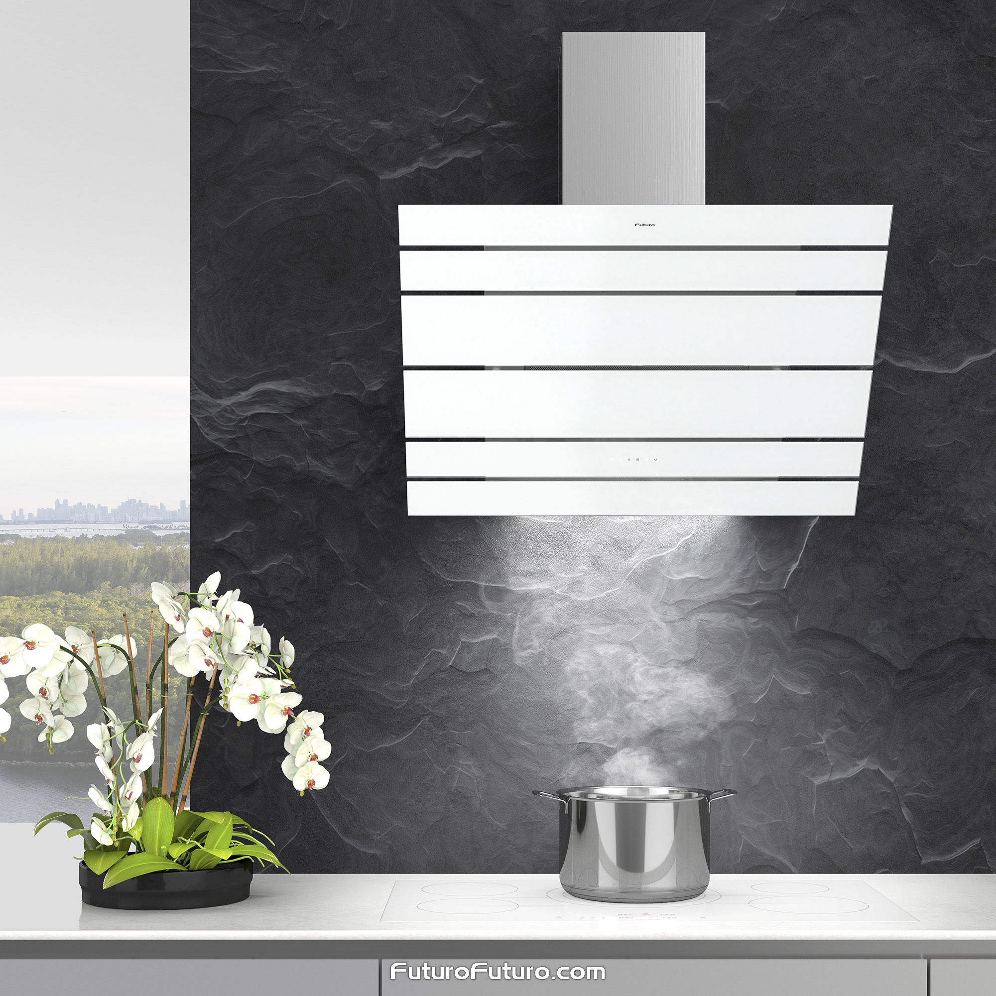34″ Lester White Wall Range Hood WL34LESTERWHT