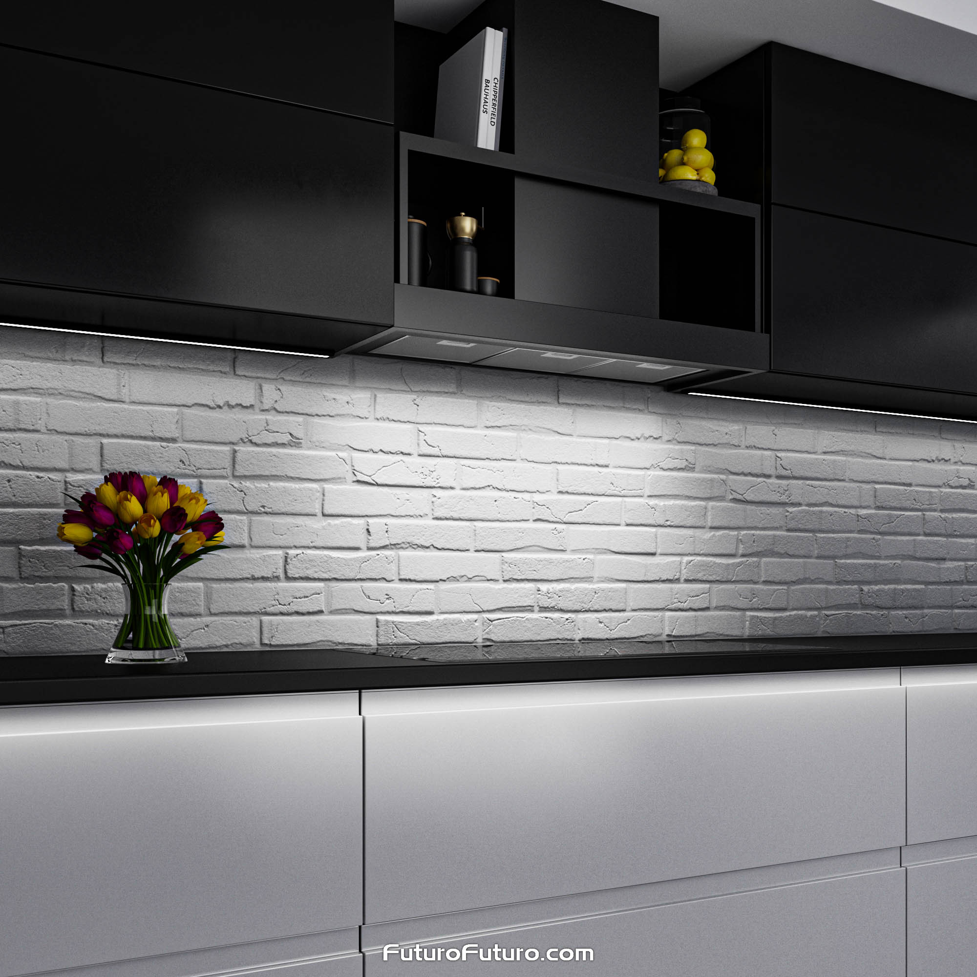 36″ Counter Black Wall Range Hood WL36COUNTERGM
