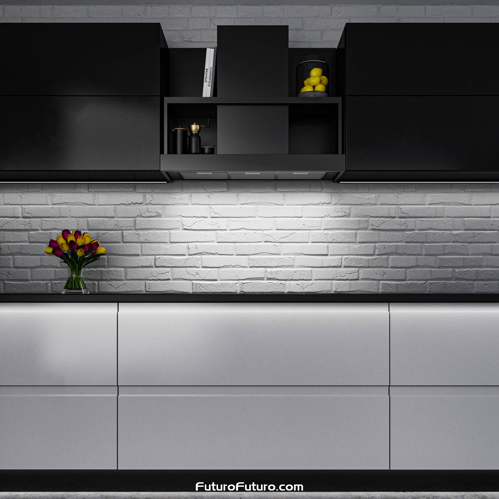 36″ Counter Black Wall Range Hood WL36COUNTERGM