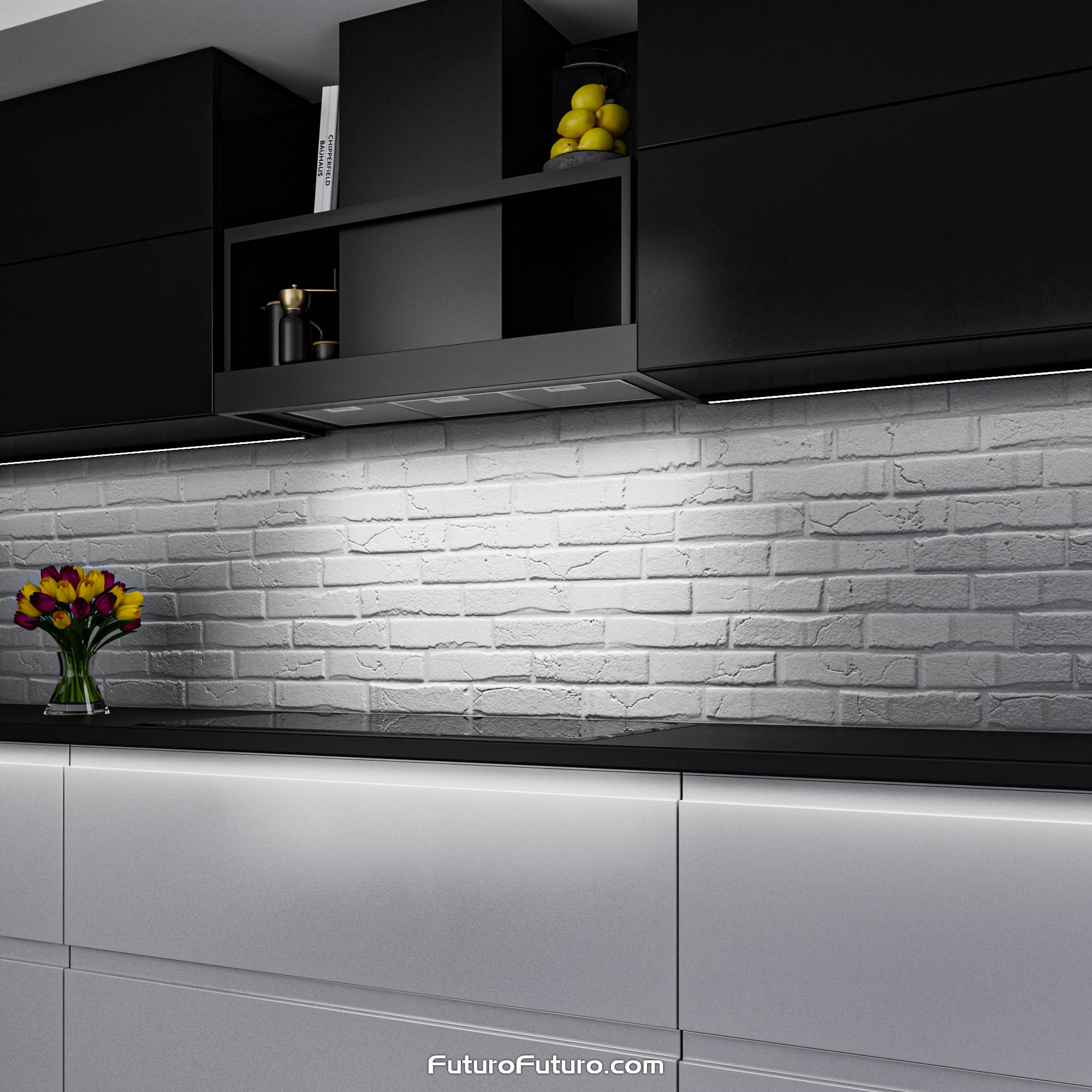 36″ Counter Black Wall Range Hood WL36COUNTERGM