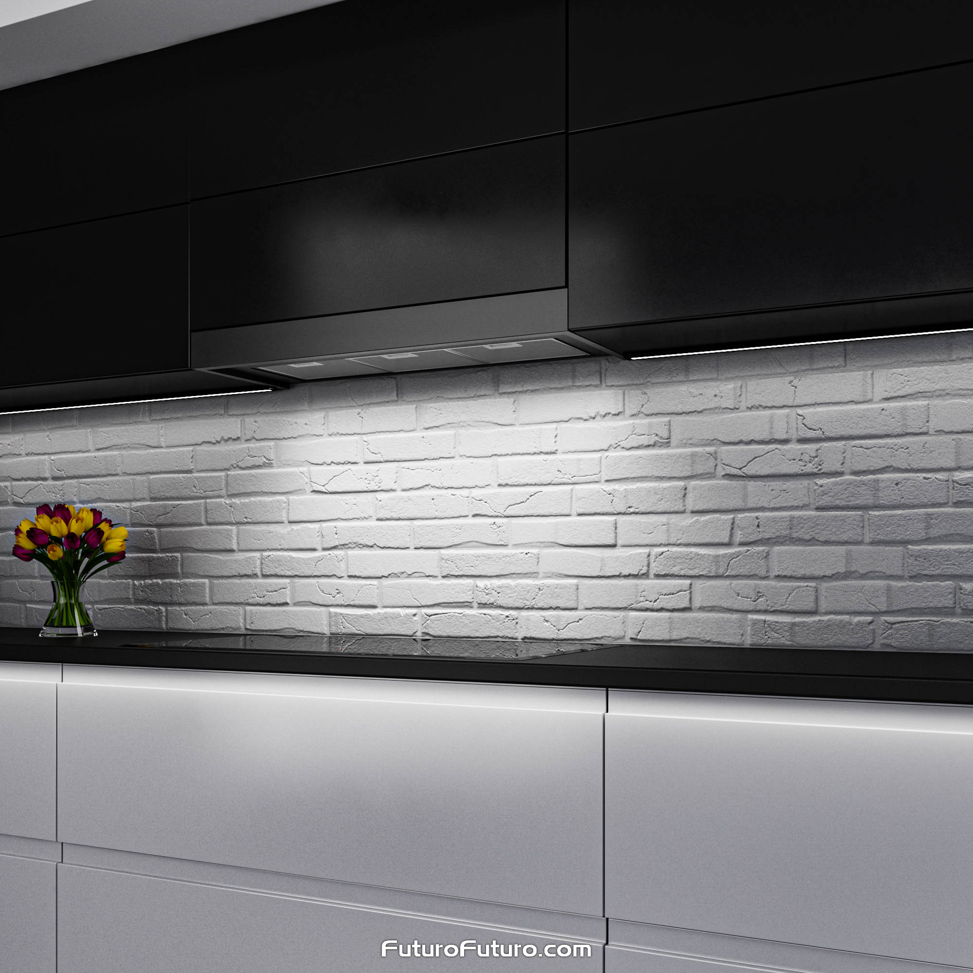36″ Counter Black Wall Range Hood WL36COUNTERGM