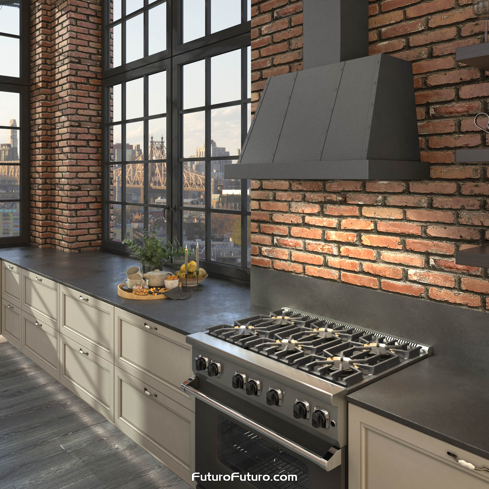 36″ Fano Black Wall Range Hood WL36FANOGM