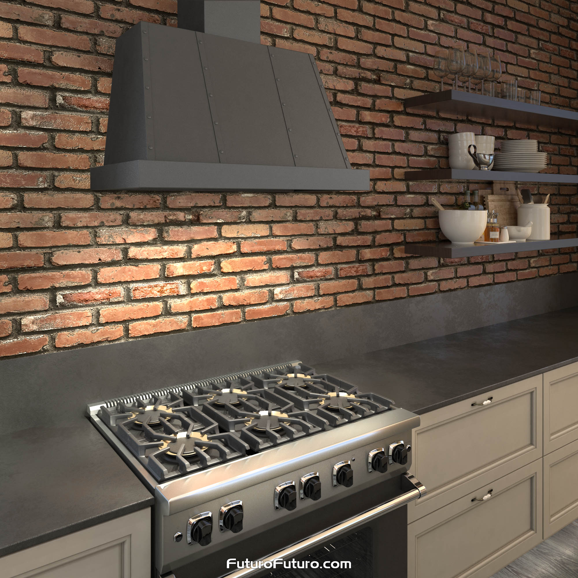 36″ Fano Black Wall Range Hood WL36FANOGM