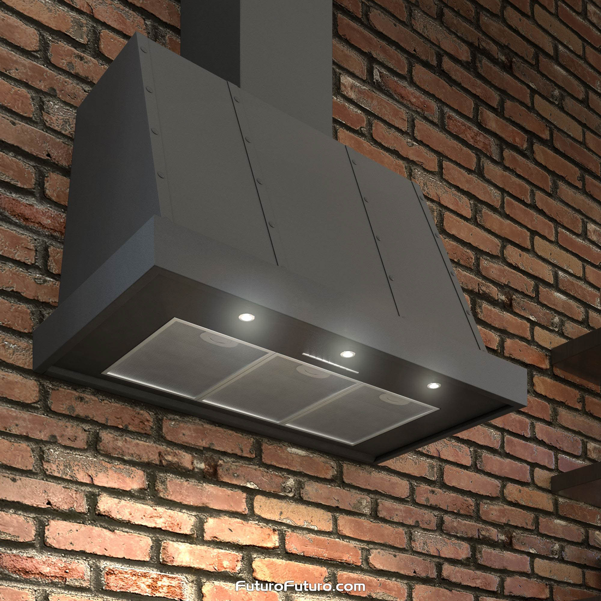 36″ Fano Black Wall Range Hood WL36FANOGM