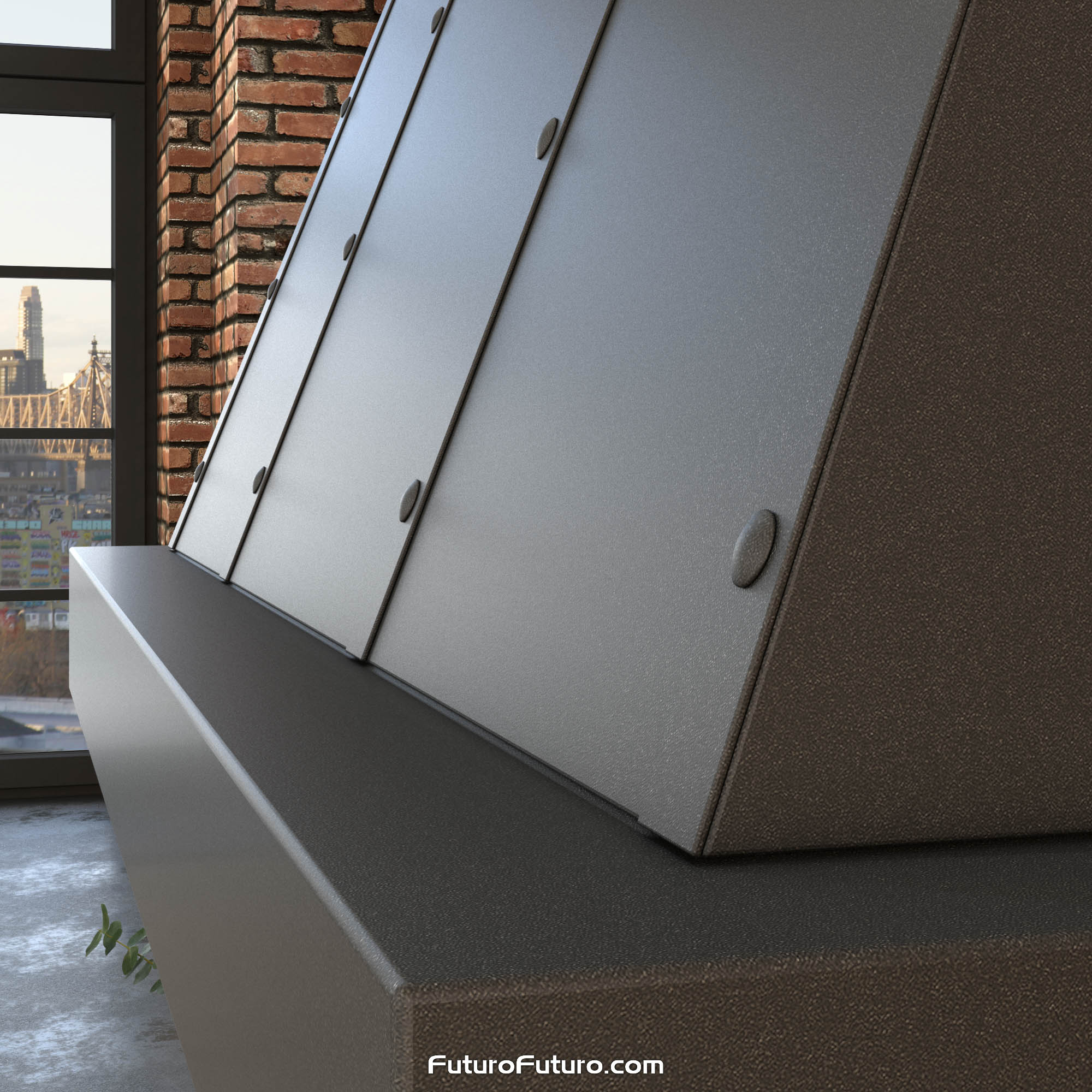 36″ Fano Black Wall Range Hood WL36FANOGM