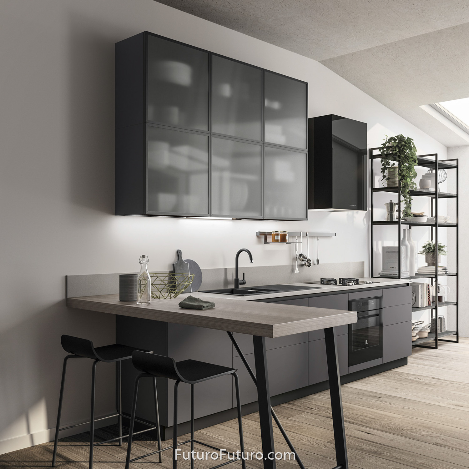 36″ Lombardy Black Wall Range Hood WL36LOMBARDYBLK