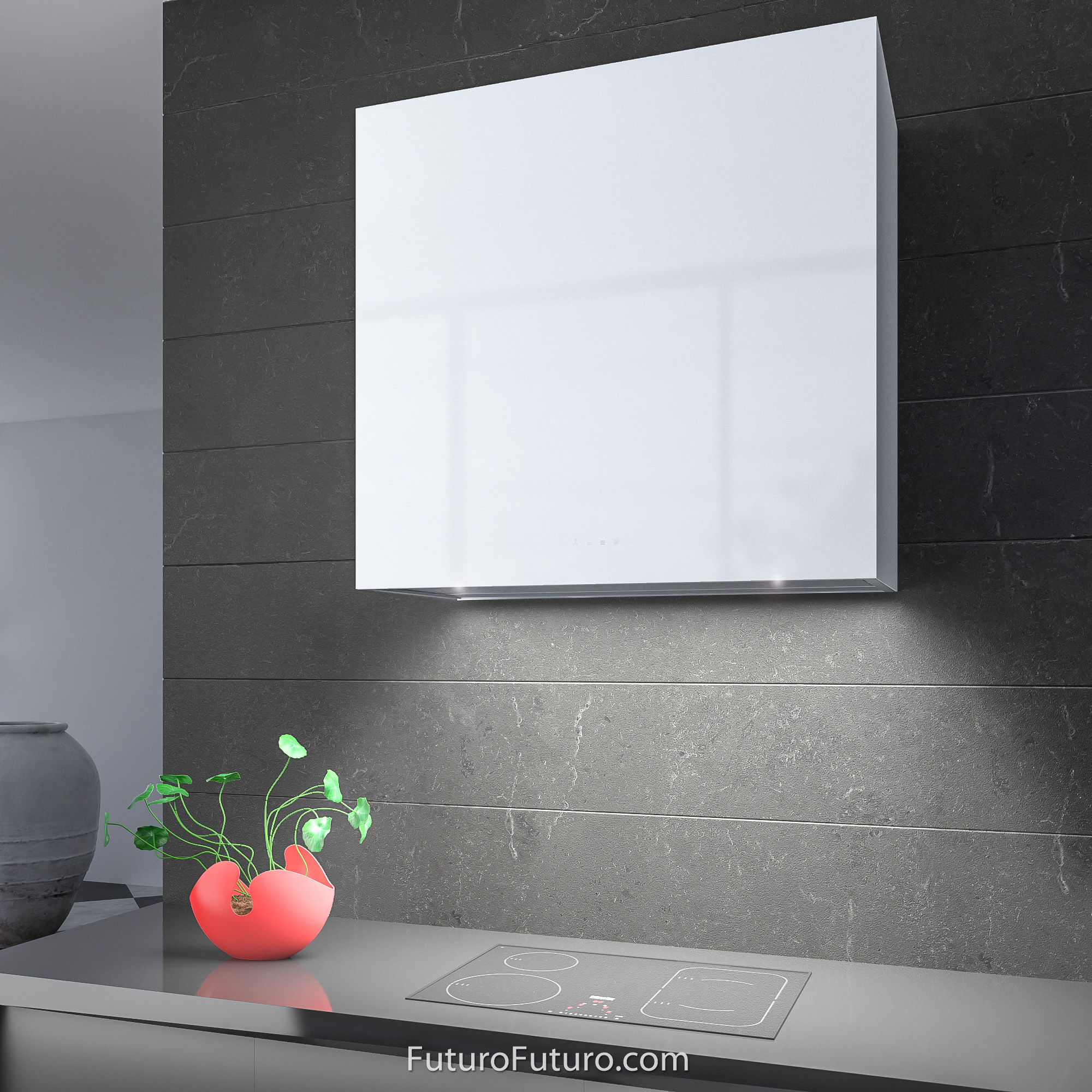 36″ Lombardy White Wall Range Hood WL36LOMBARDYWHT