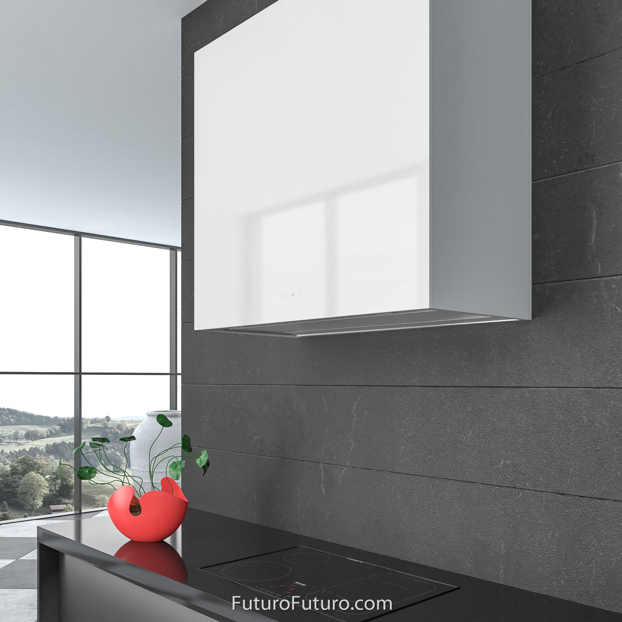 36″ Lombardy White Wall Range Hood WL36LOMBARDYWHT