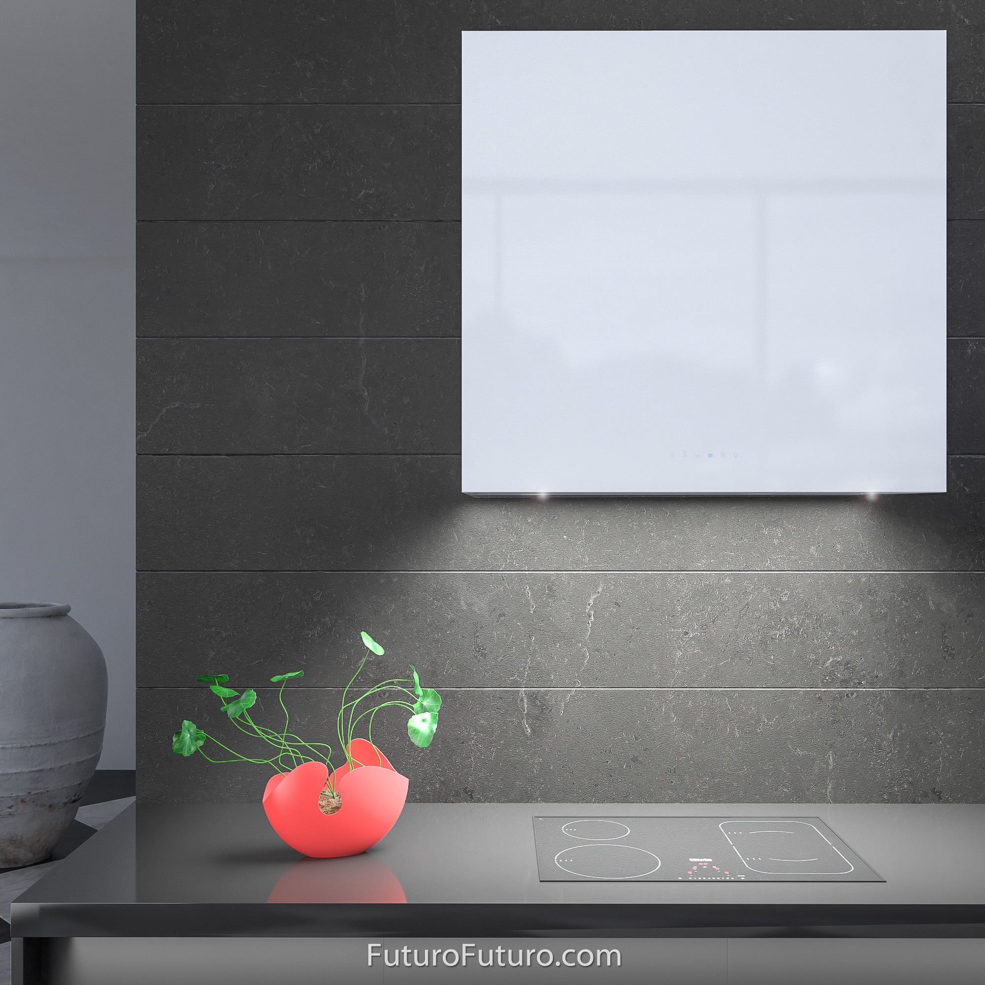 36″ Lombardy White Wall Range Hood WL36LOMBARDYWHT