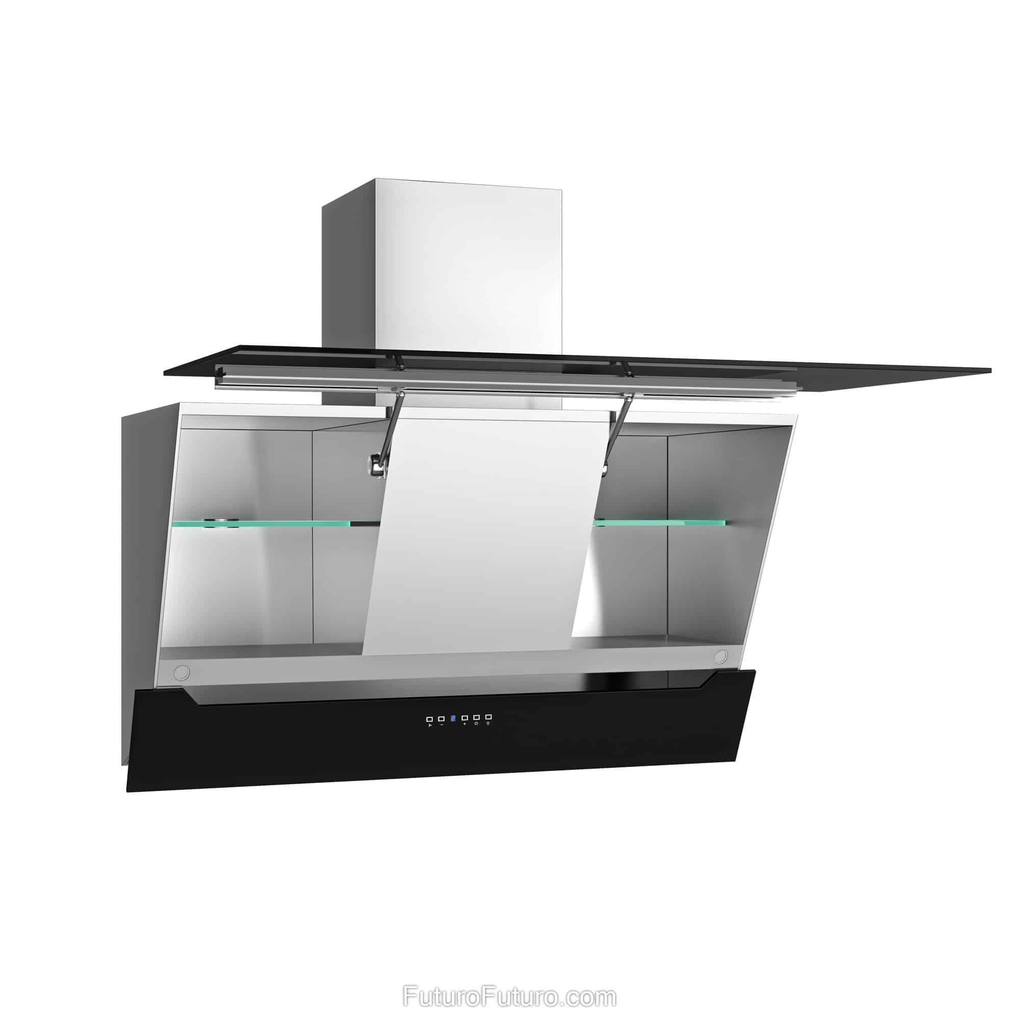 36″ Lorenzo Black Wall Range Hood WL36LORENZOBLK
