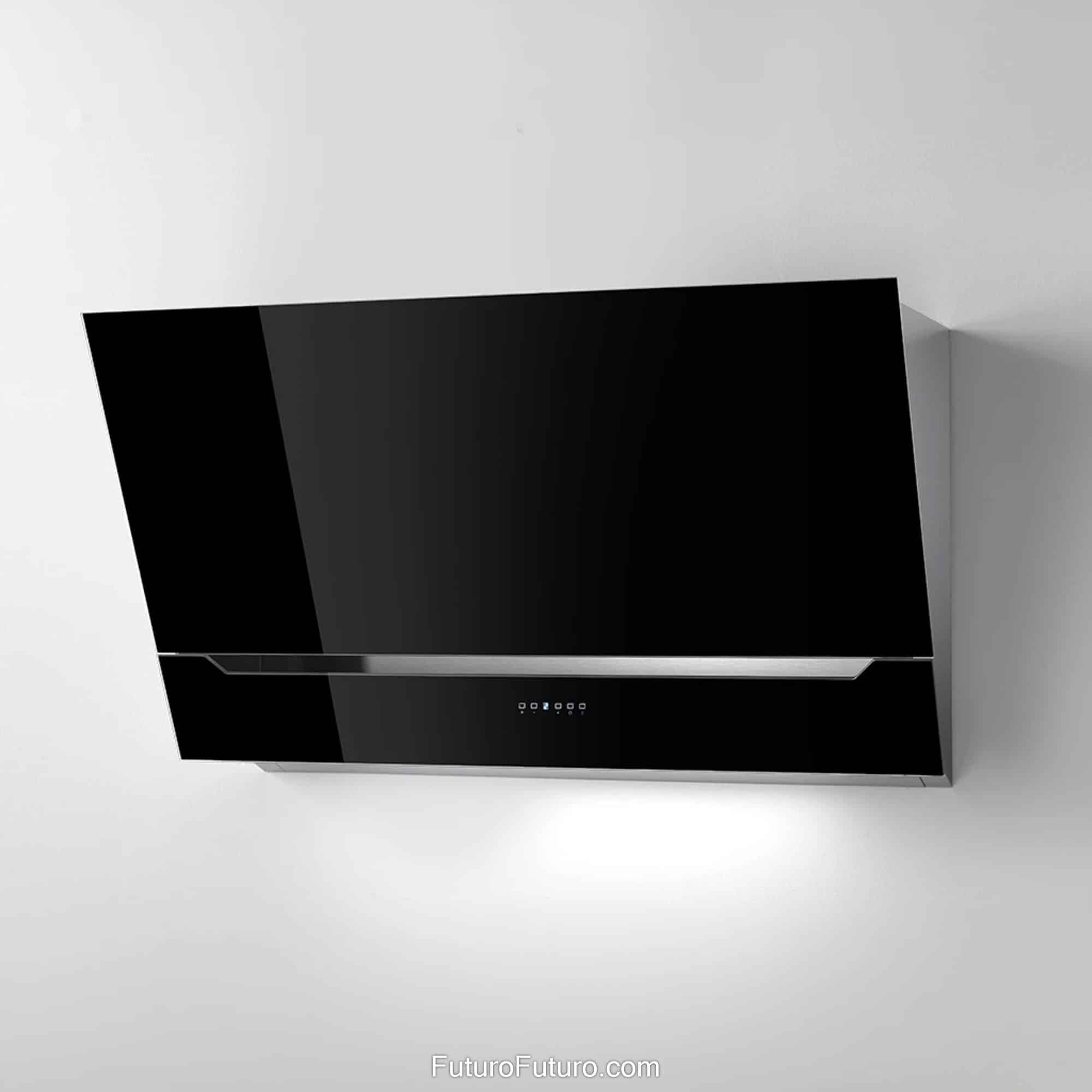 36″ Lorenzo Black Wall Range Hood WL36LORENZOBLK