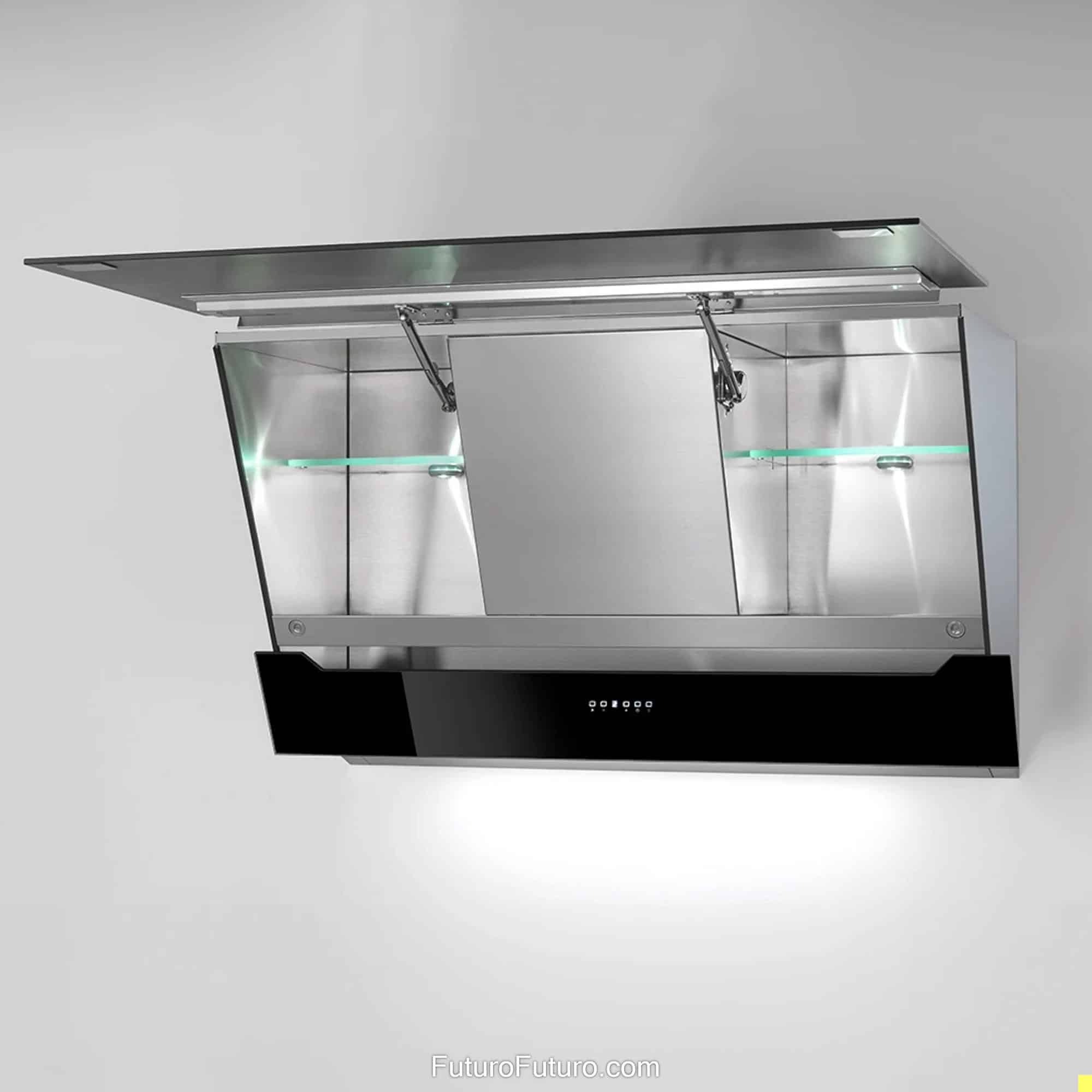 36″ Lorenzo Black Wall Range Hood WL36LORENZOBLK