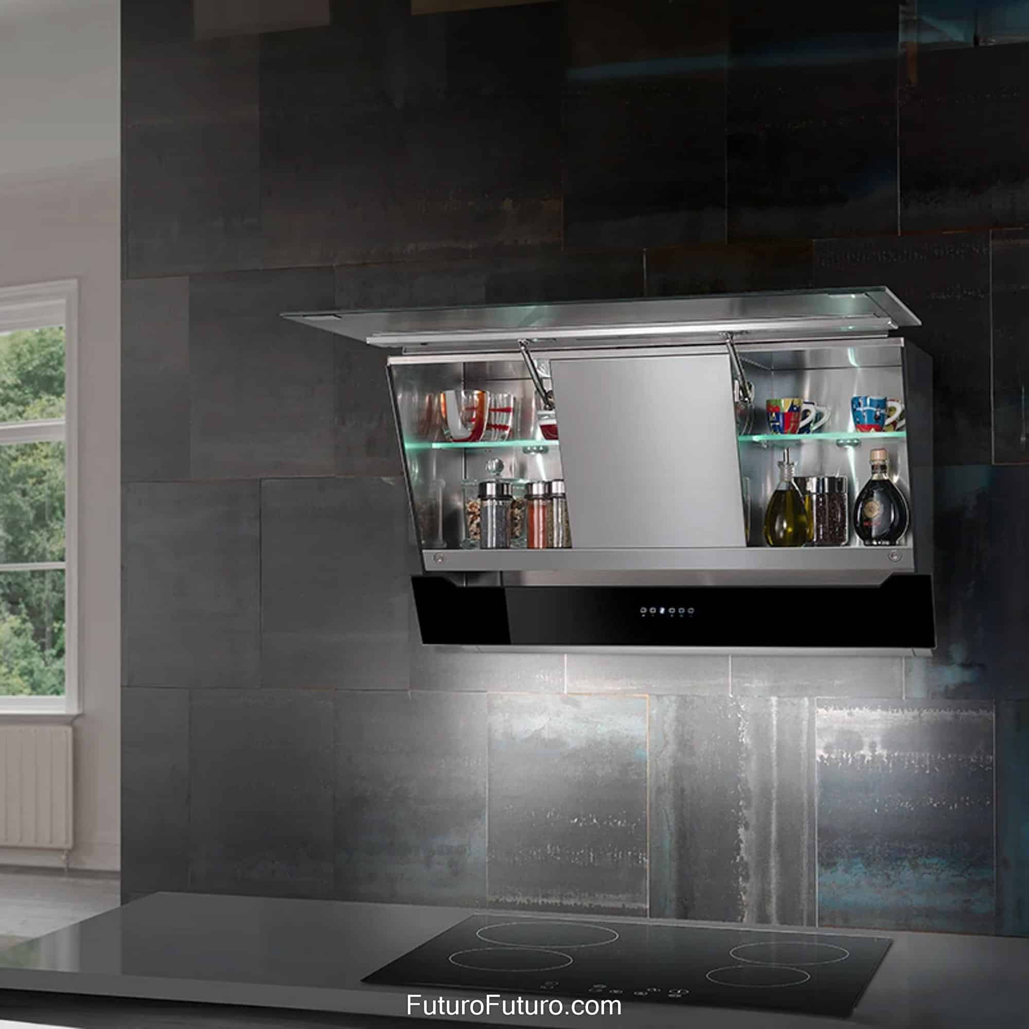 36″ Lorenzo Black Wall Range Hood WL36LORENZOBLK