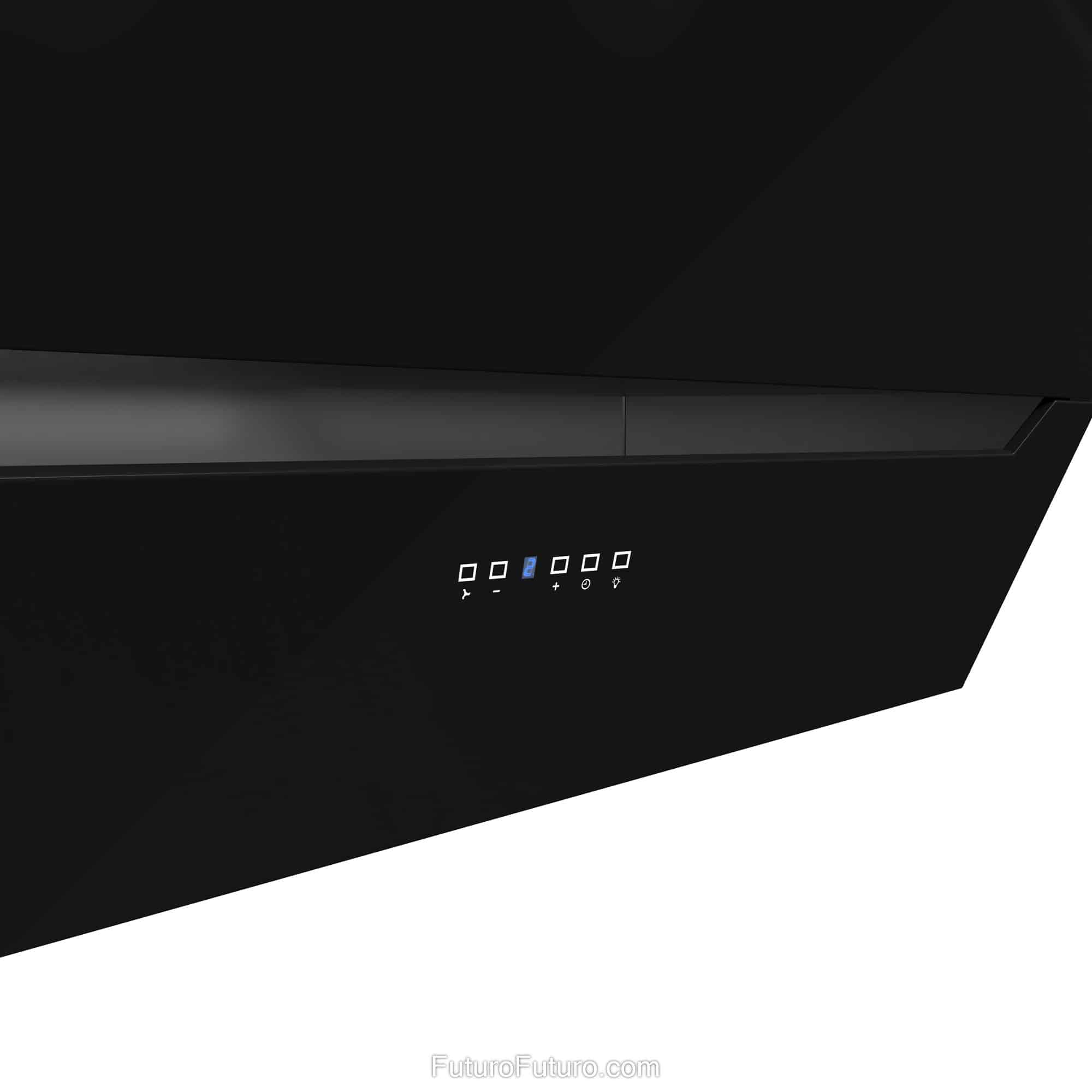 36″ Lorenzo Black Wall Range Hood WL36LORENZOBLK