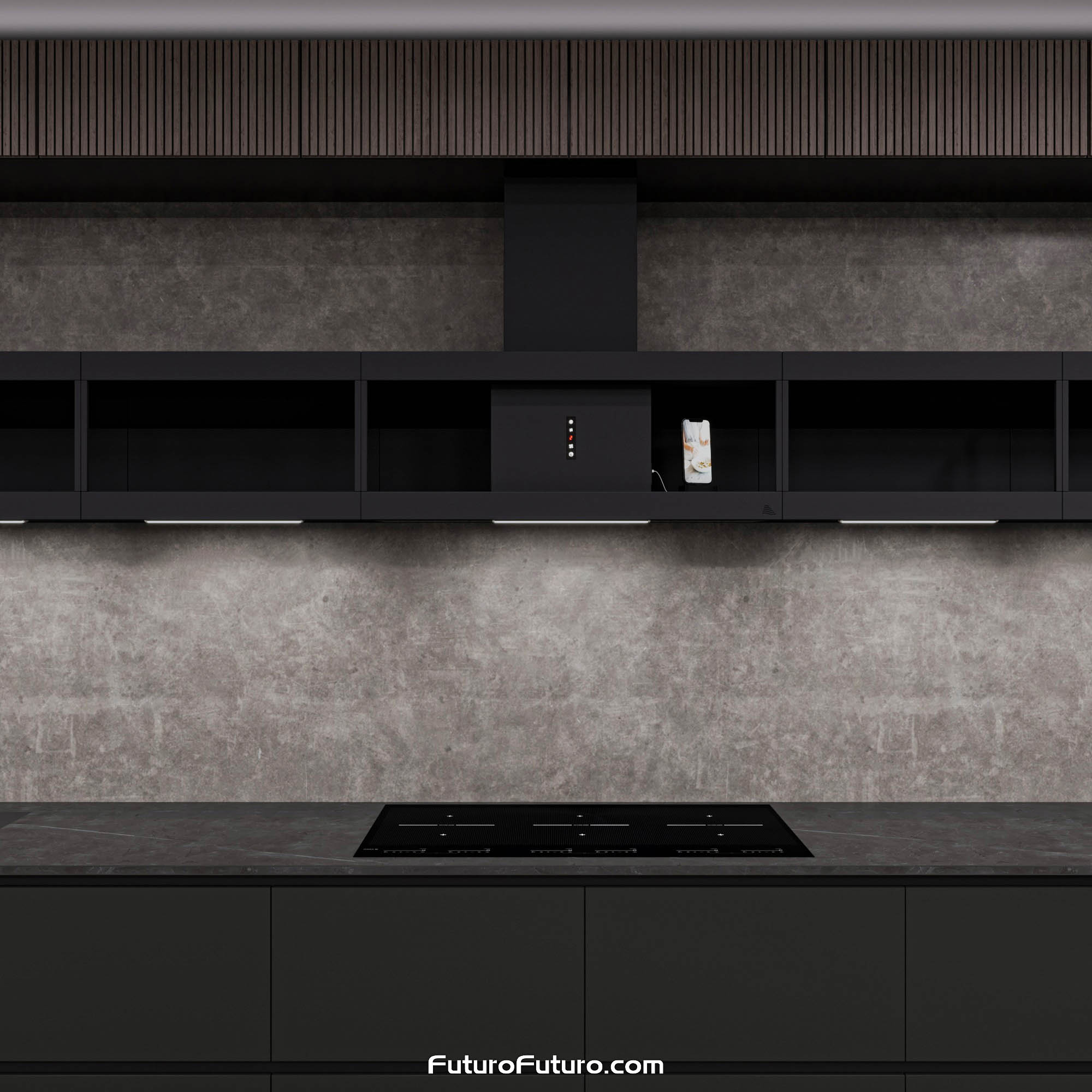 36″ Nova Black Wall Range Hood WL36NOVAGM