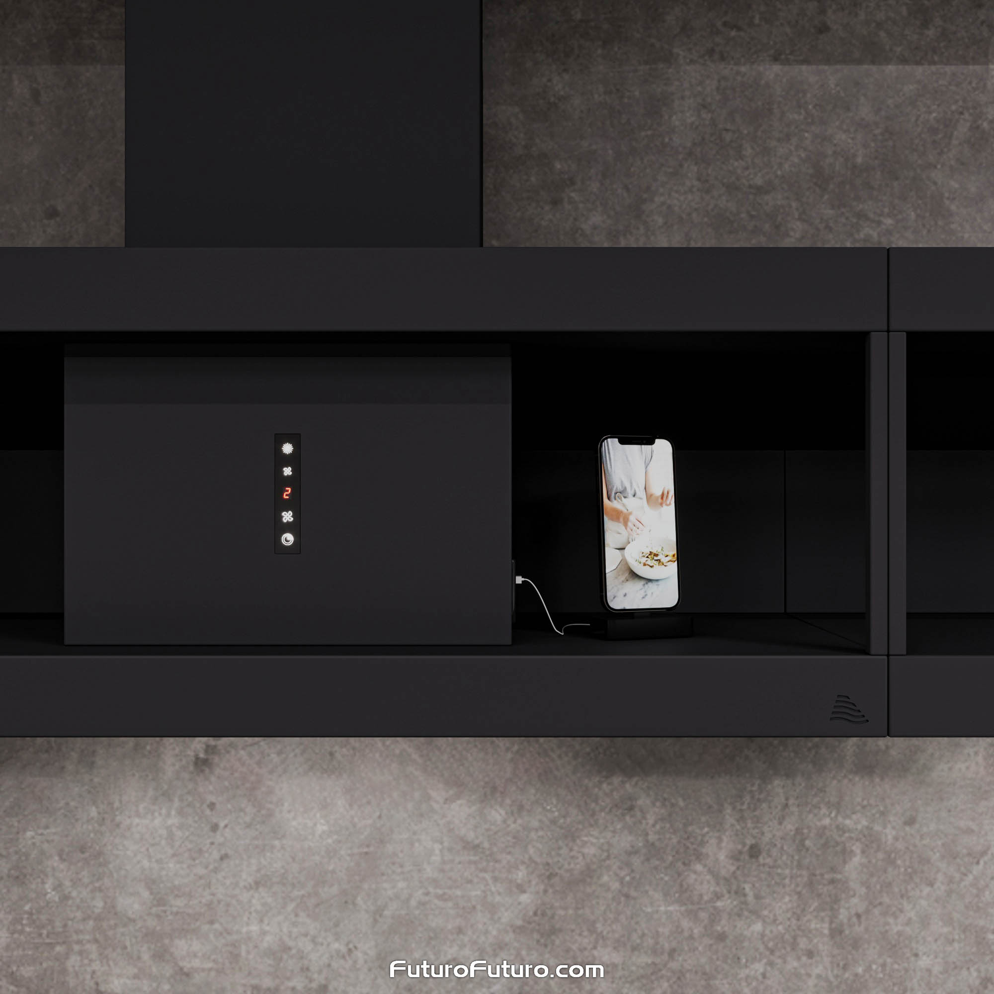 36″ Nova Black Wall Range Hood WL36NOVAGM