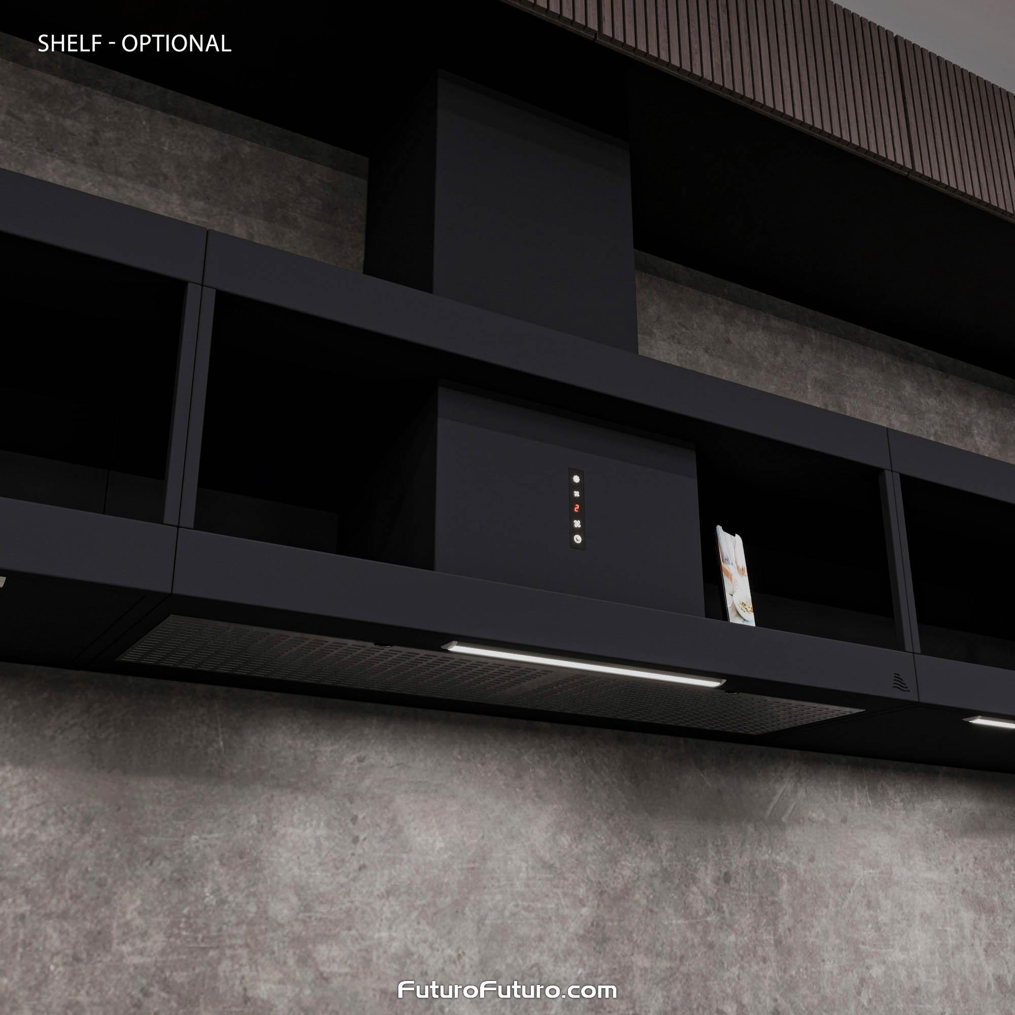 36″ Nova Black Wall Range Hood WL36NOVAGM