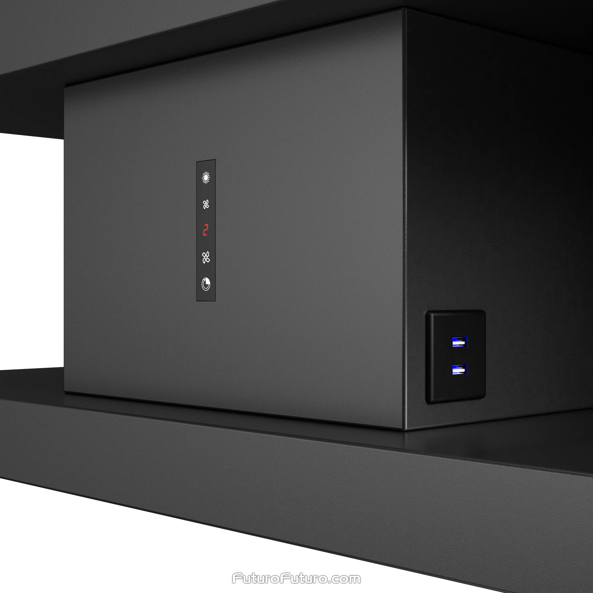 36″ Nova Black Wall Range Hood WL36NOVAGM
