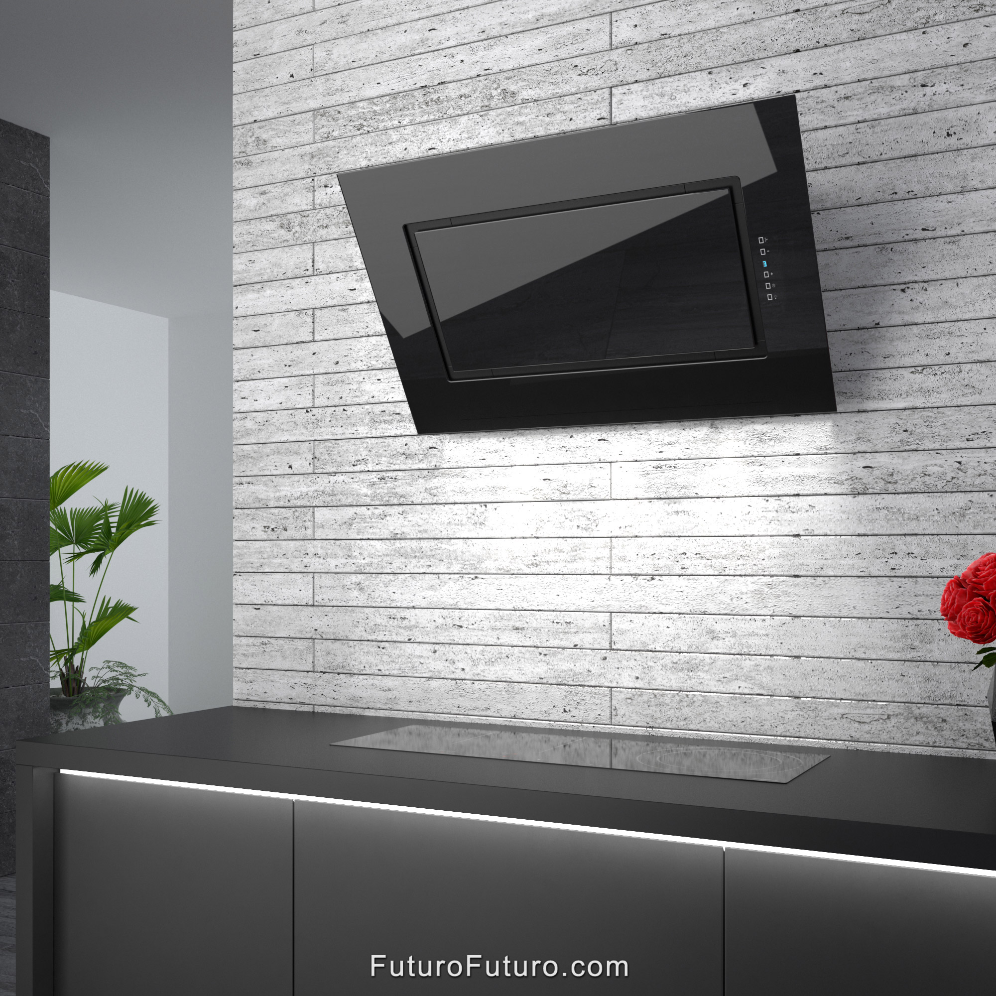 36″ Quest Black Wall Range Hood WL36QUESTBLK