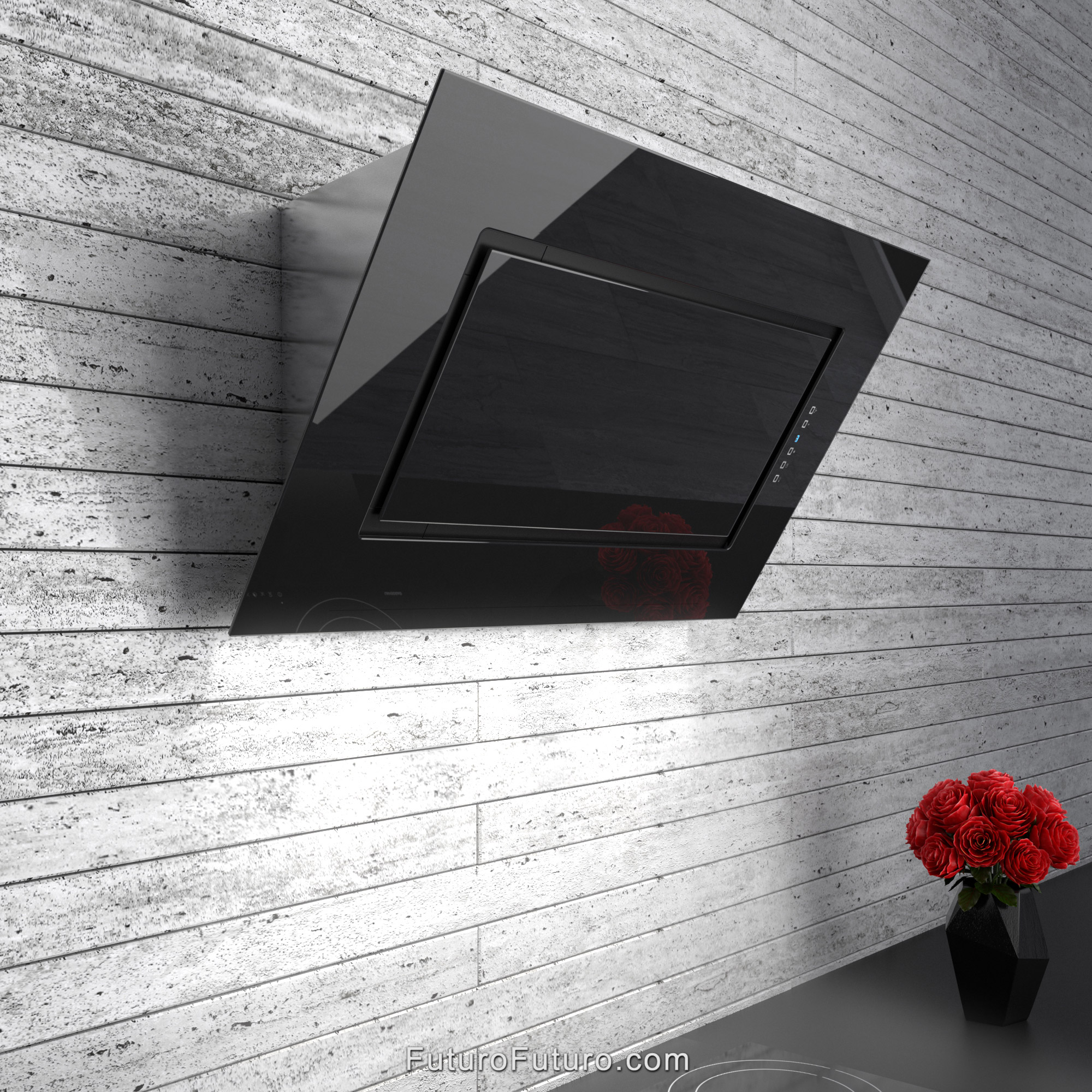 36″ Quest Black Wall Range Hood WL36QUESTBLK